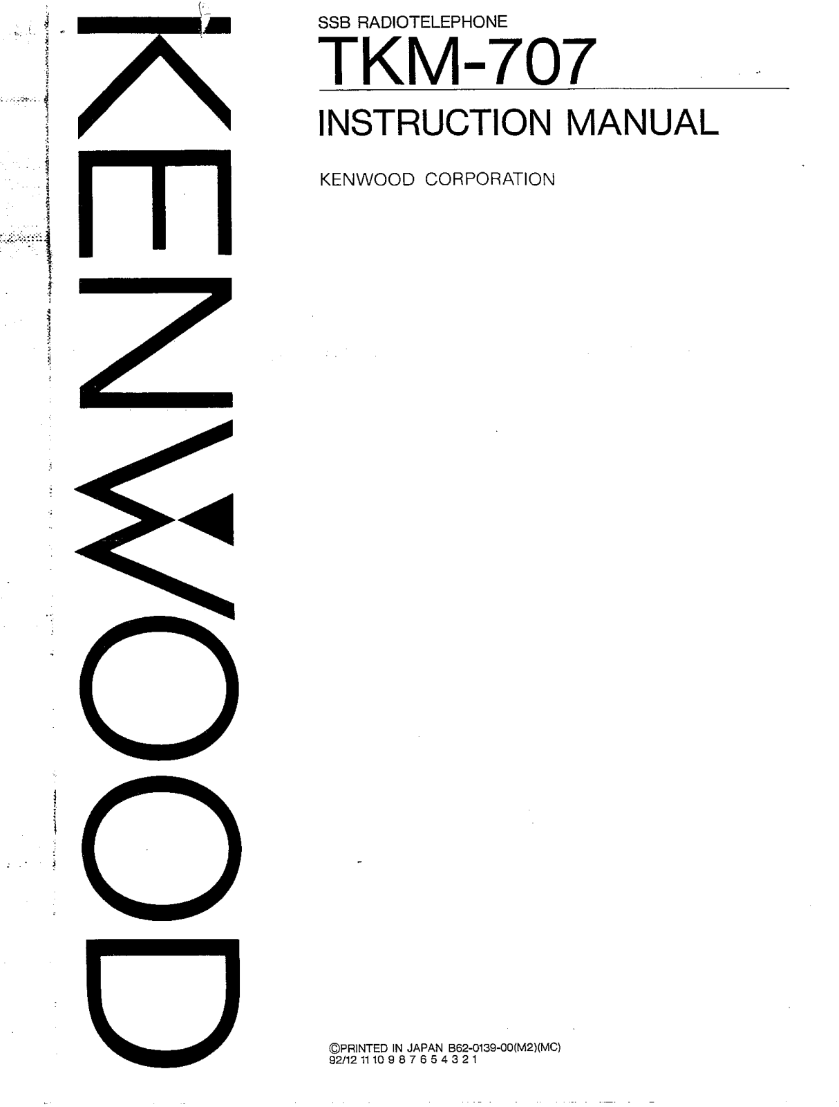Kenwood TKM-707 User Manual