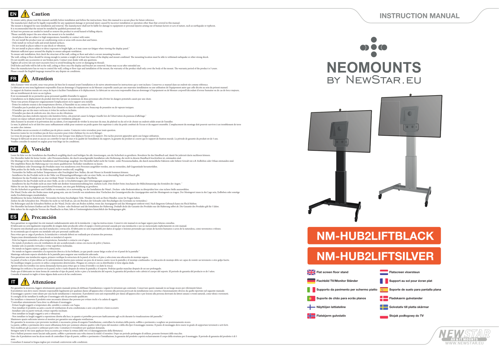 Newstar NM-HUB2LIFTBLACK User Manual