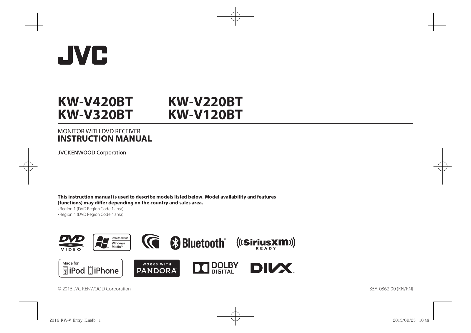 Jvc KW-V420BT User Manual