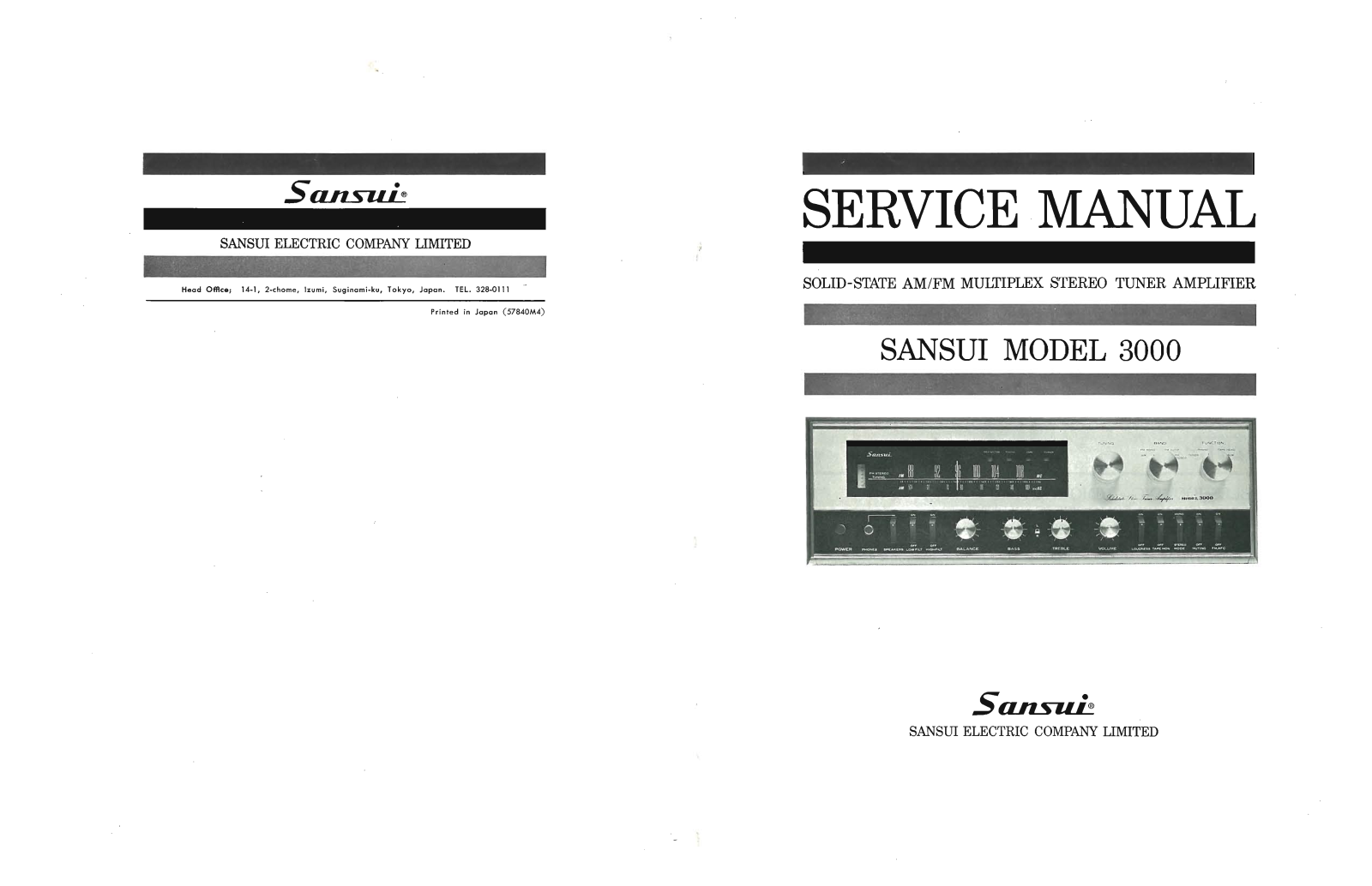 Sansui MODEL 3000 User Manual