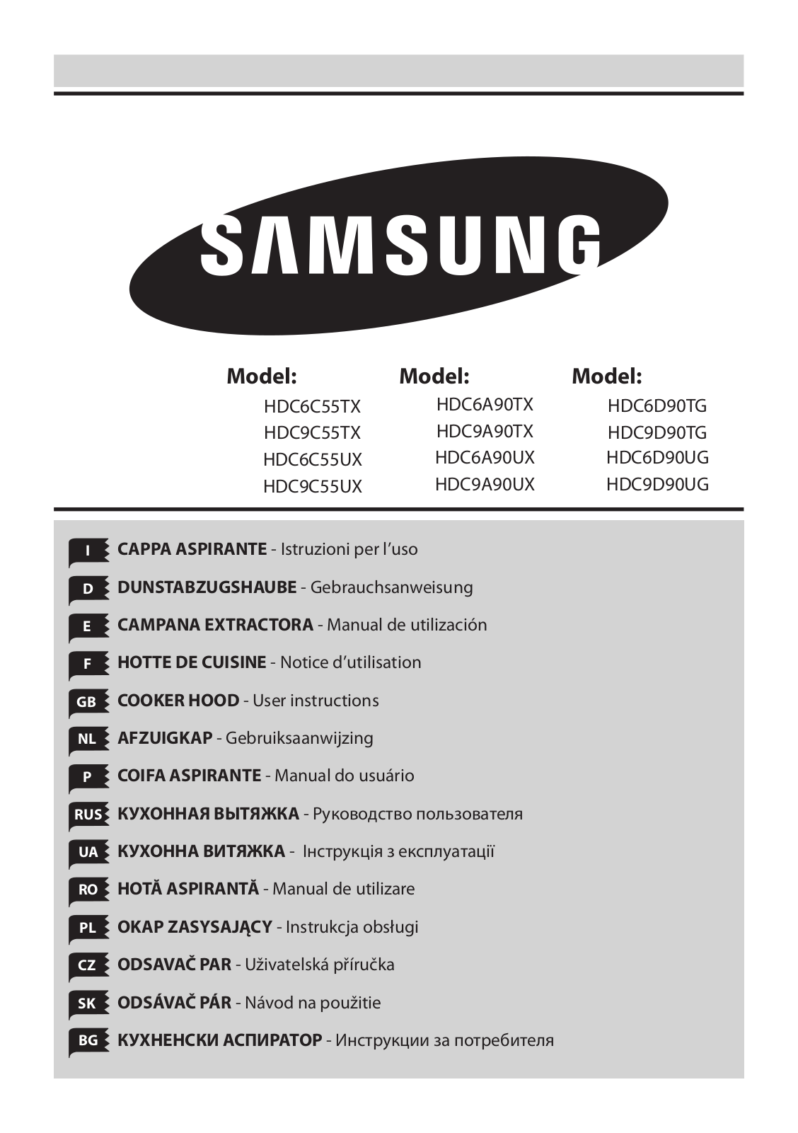 Samsung HDC9C55TX User Manual