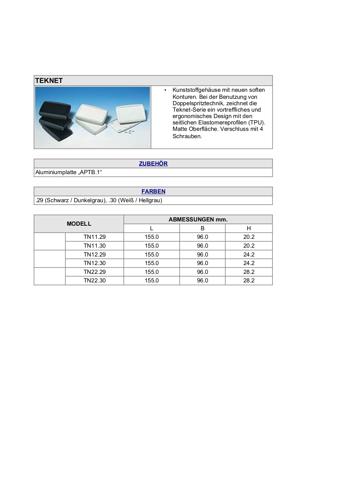 TEKO TN 11.29 Datasheet - ManualMachine.com