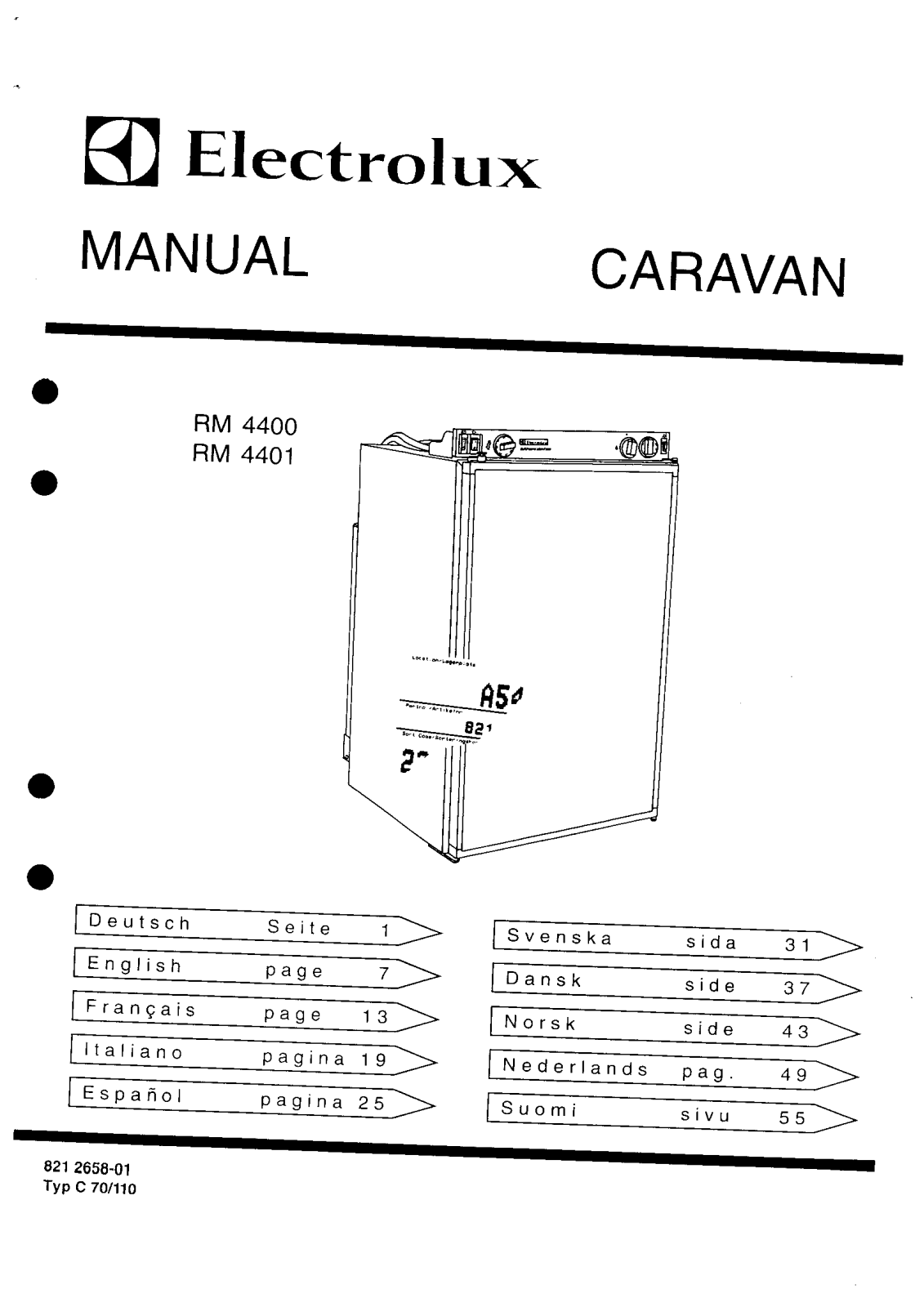 electrolux RM4400, RM4401 User Manual