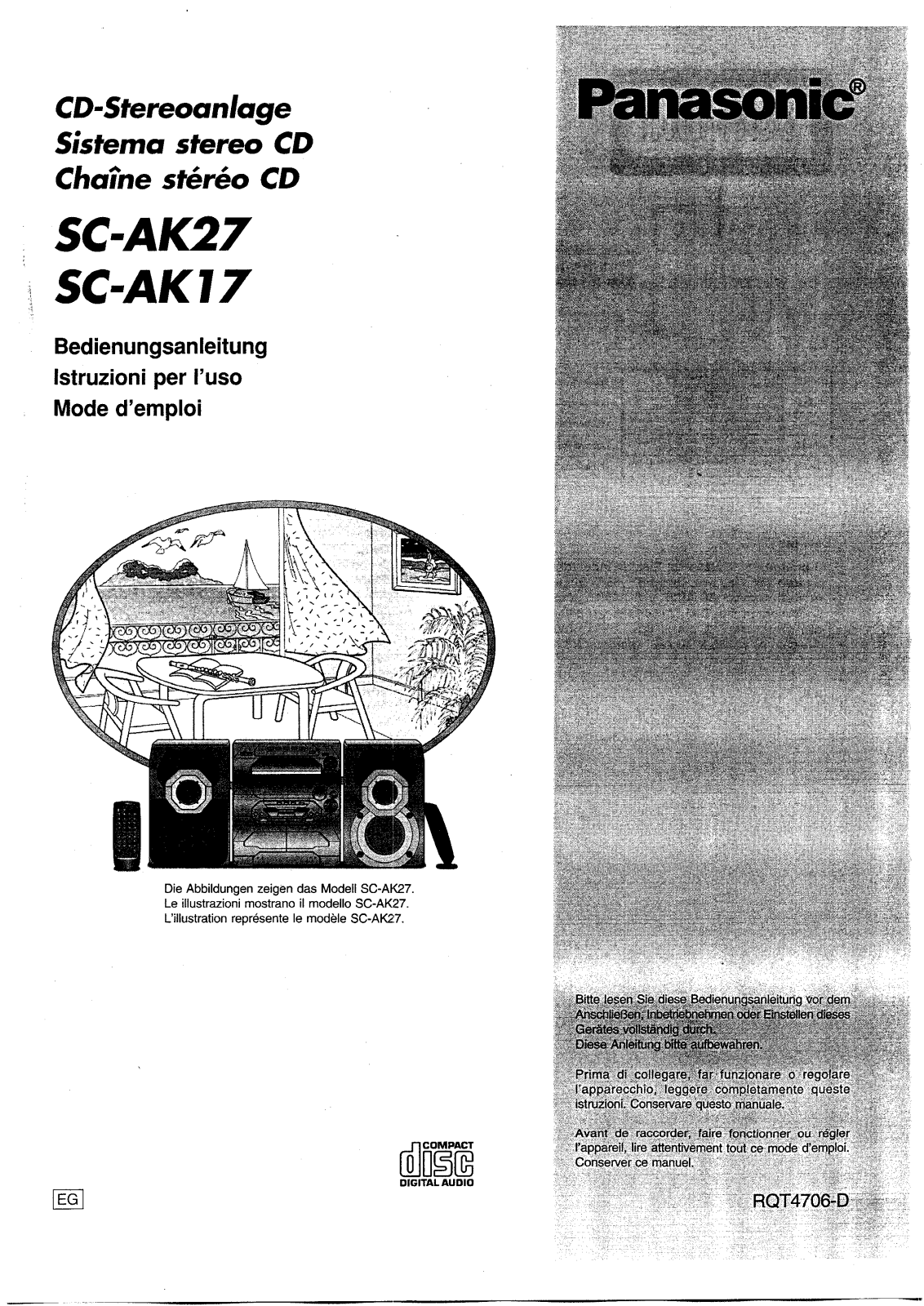 Panasonic SCAK17, SC-AK27 User Manual