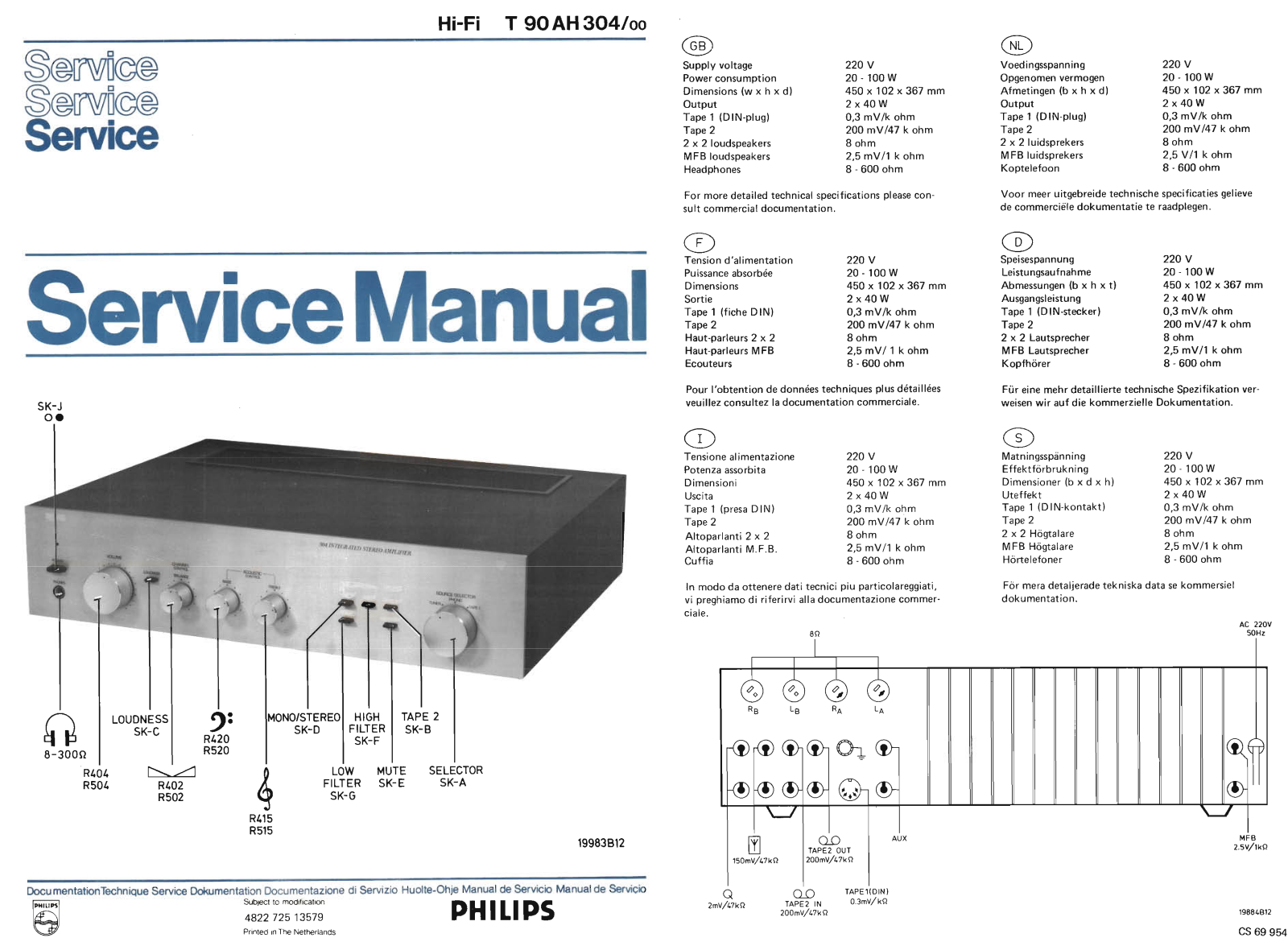 Philips 90-AH-304 Service Manual