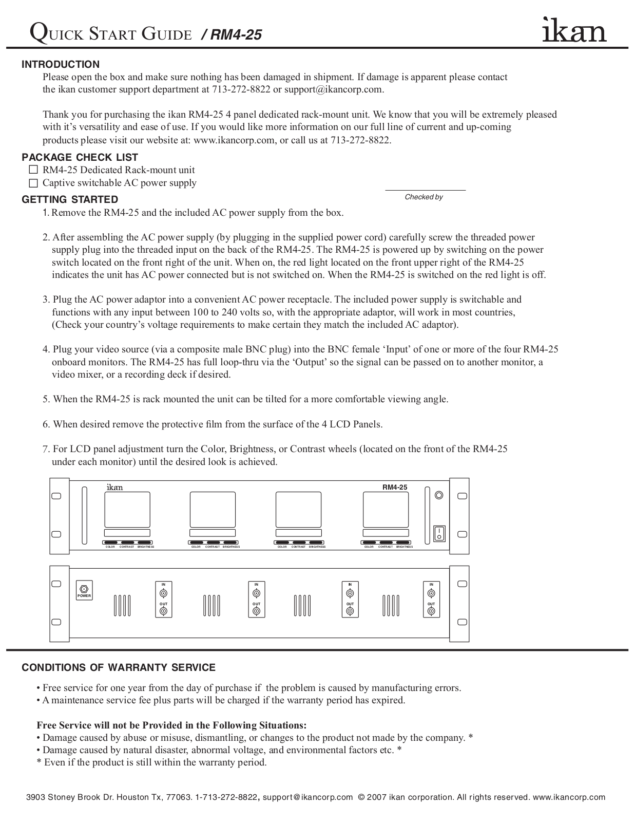 ikan RM4-25 User Manual