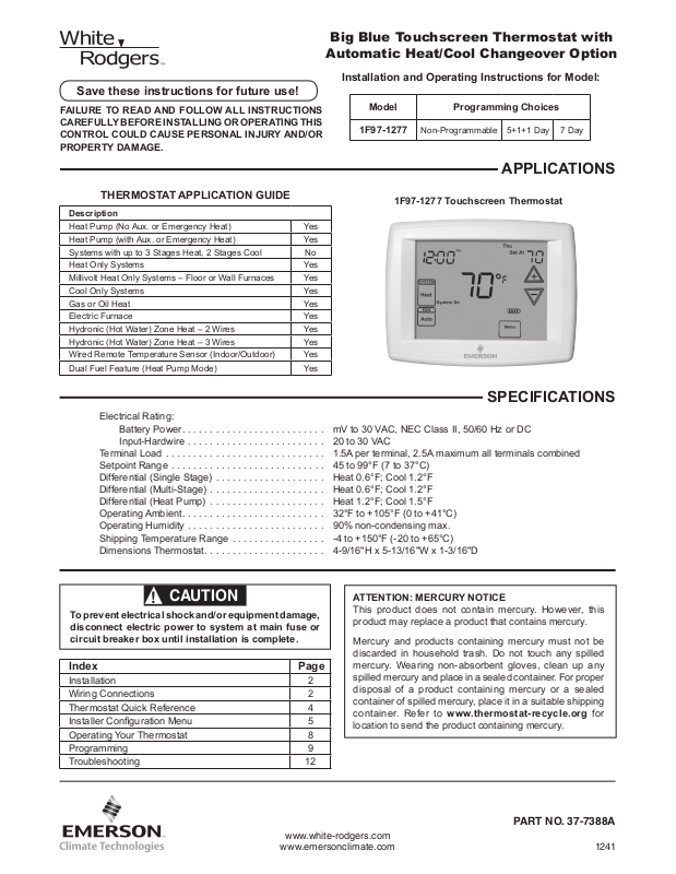 Emerson 1F971277 User Manual