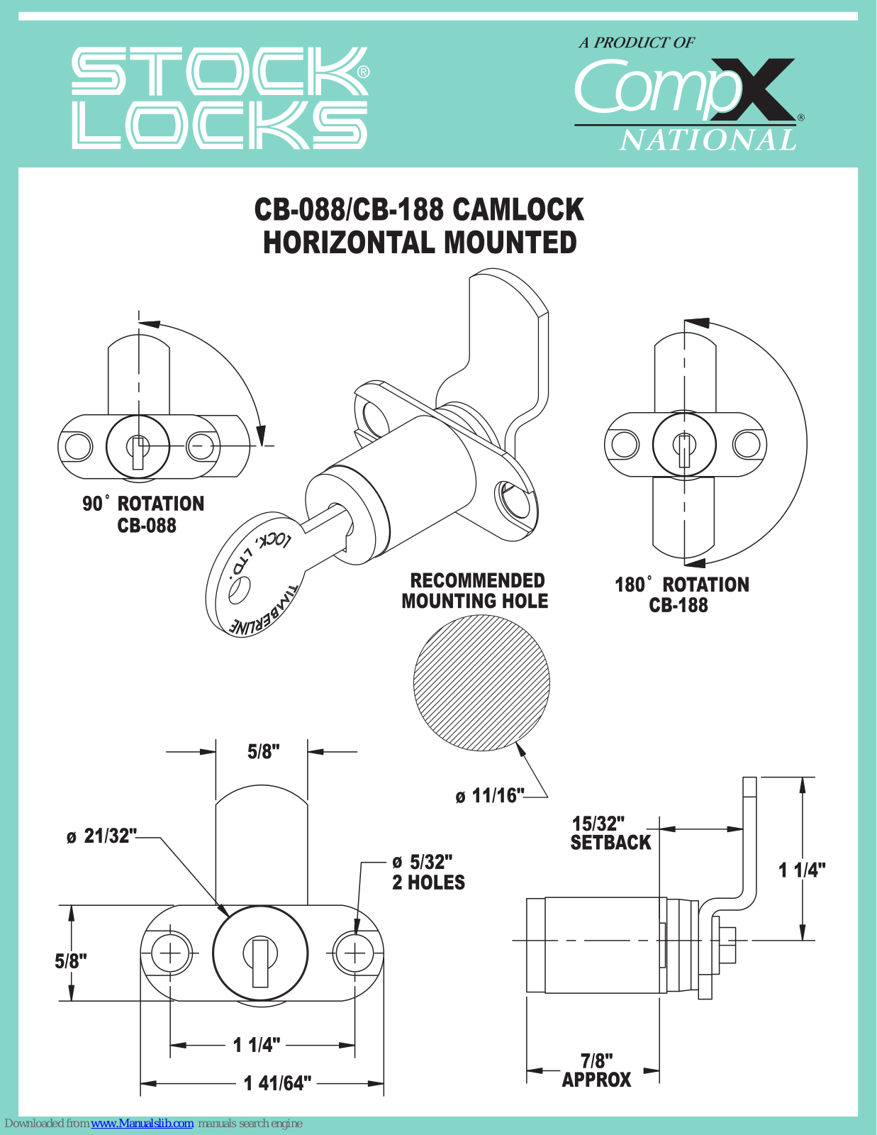 COMPX CB088-188, National CB-088, National CB-188 Instruction Sheet