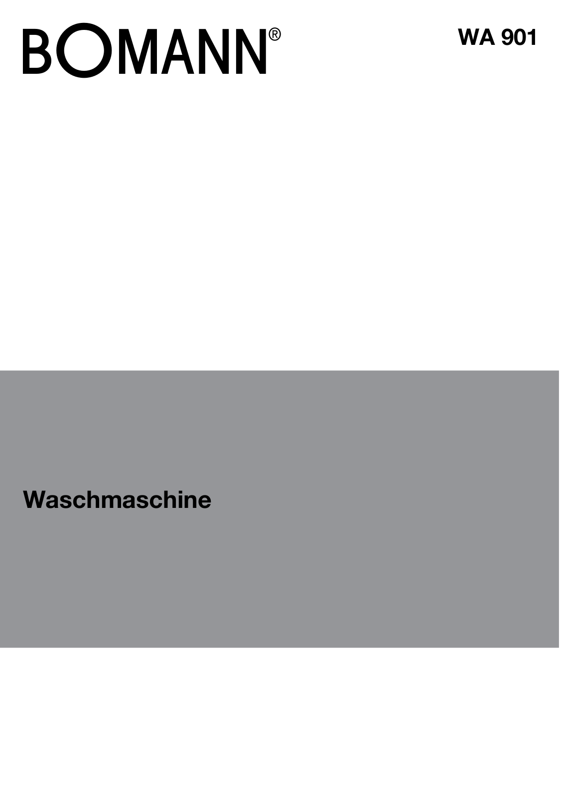 Bomann WA 901 User Manual