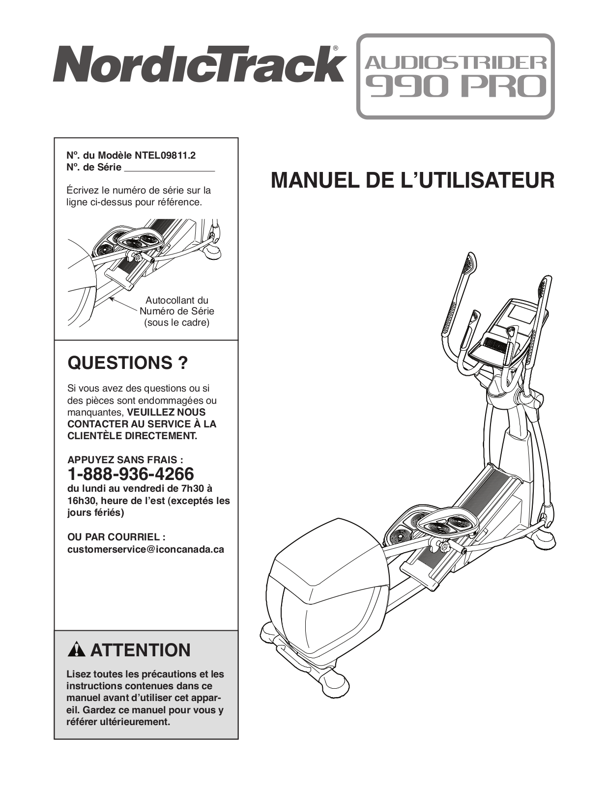 NordicTrack NTEL098112 Owner's Manual