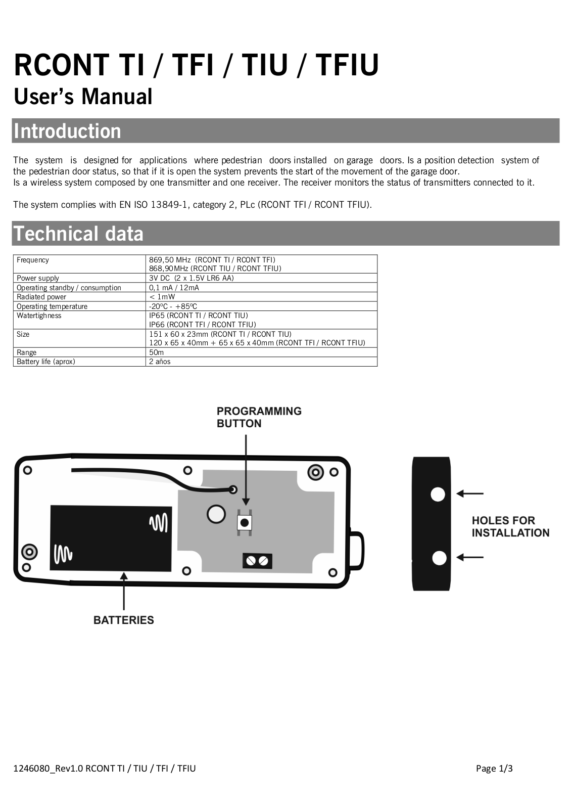 JCM RContact User Manual