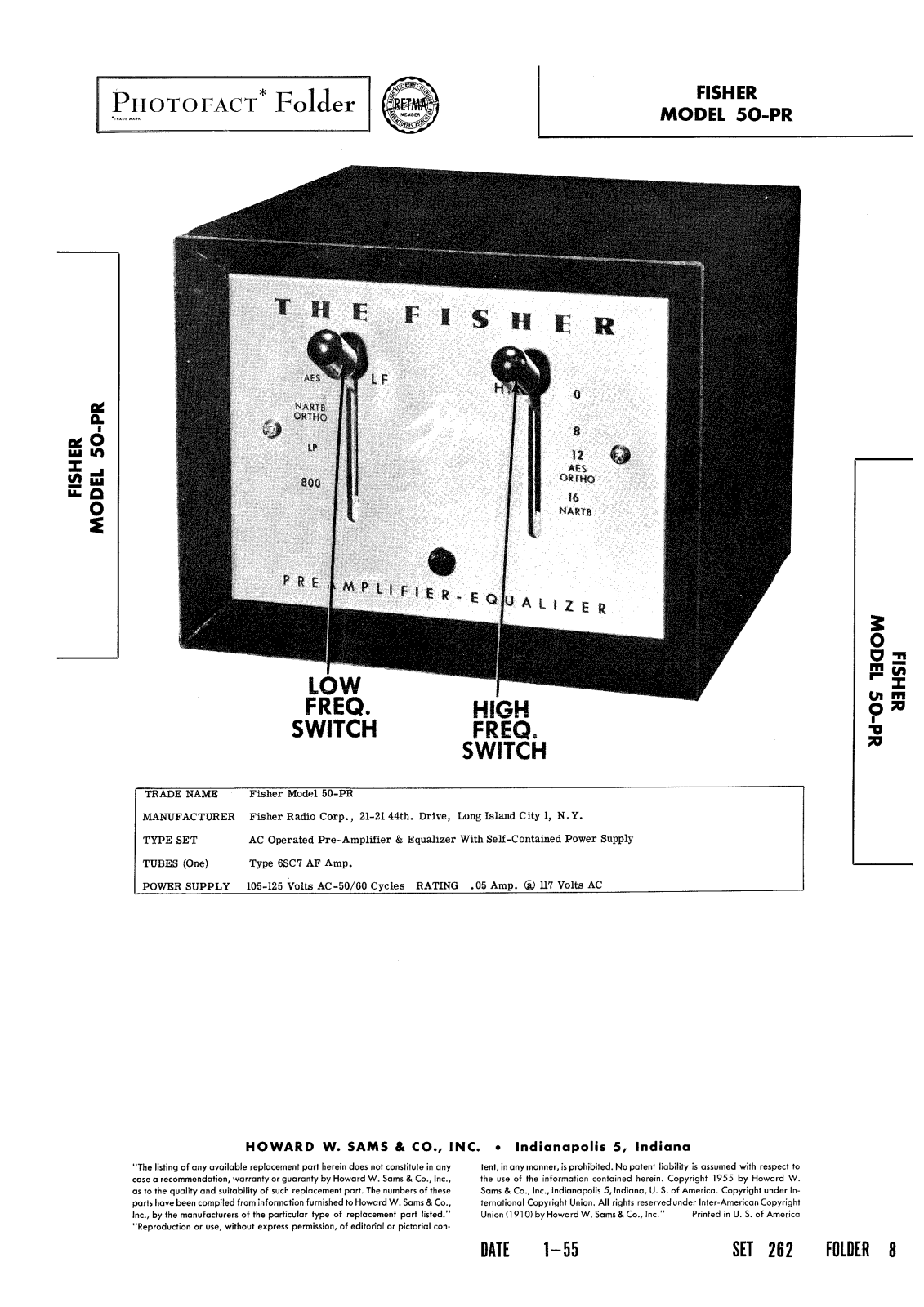 Fisher 50-PR Service Manual