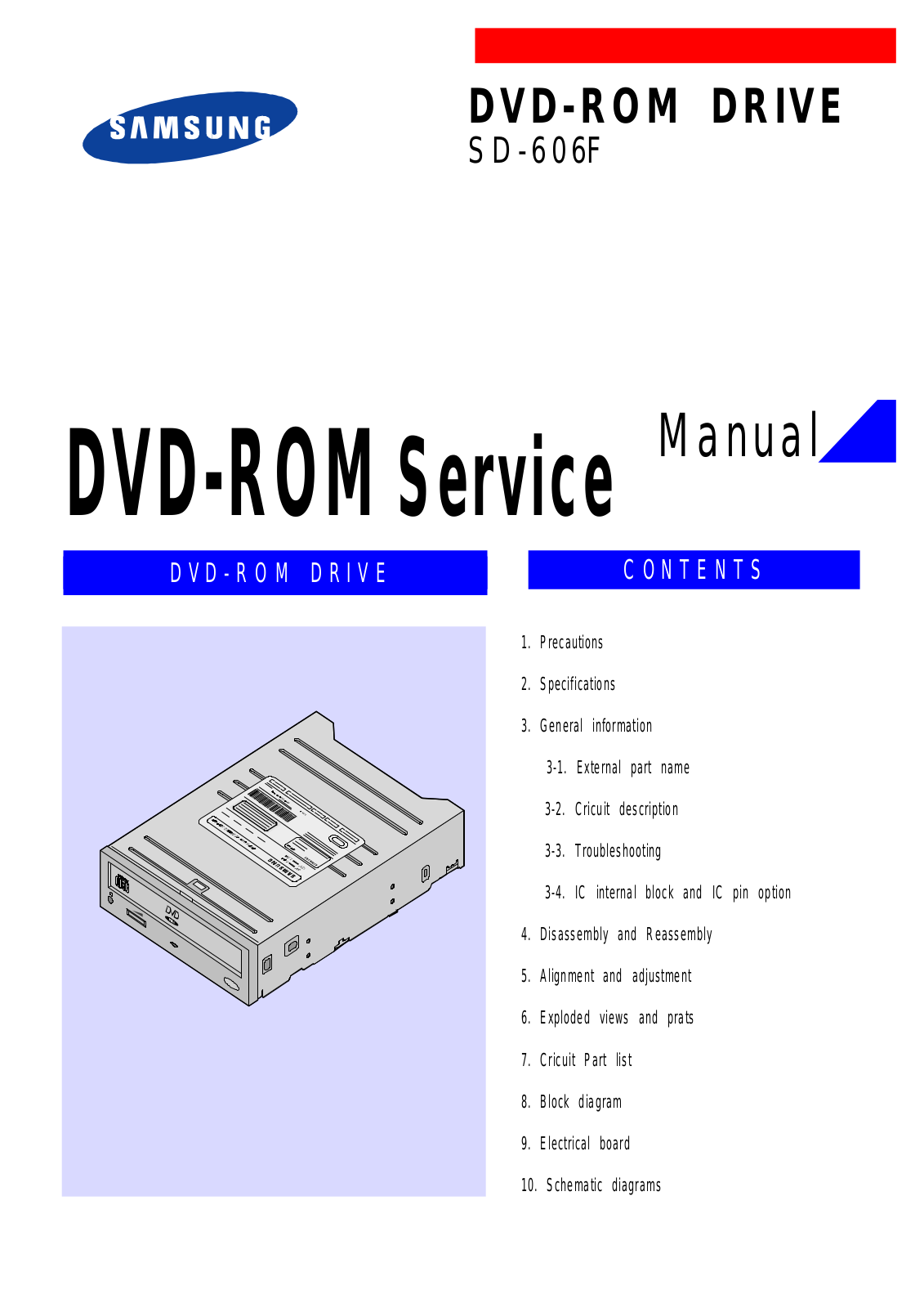 SAMSUNG DVDR-SD-606F Service Manual