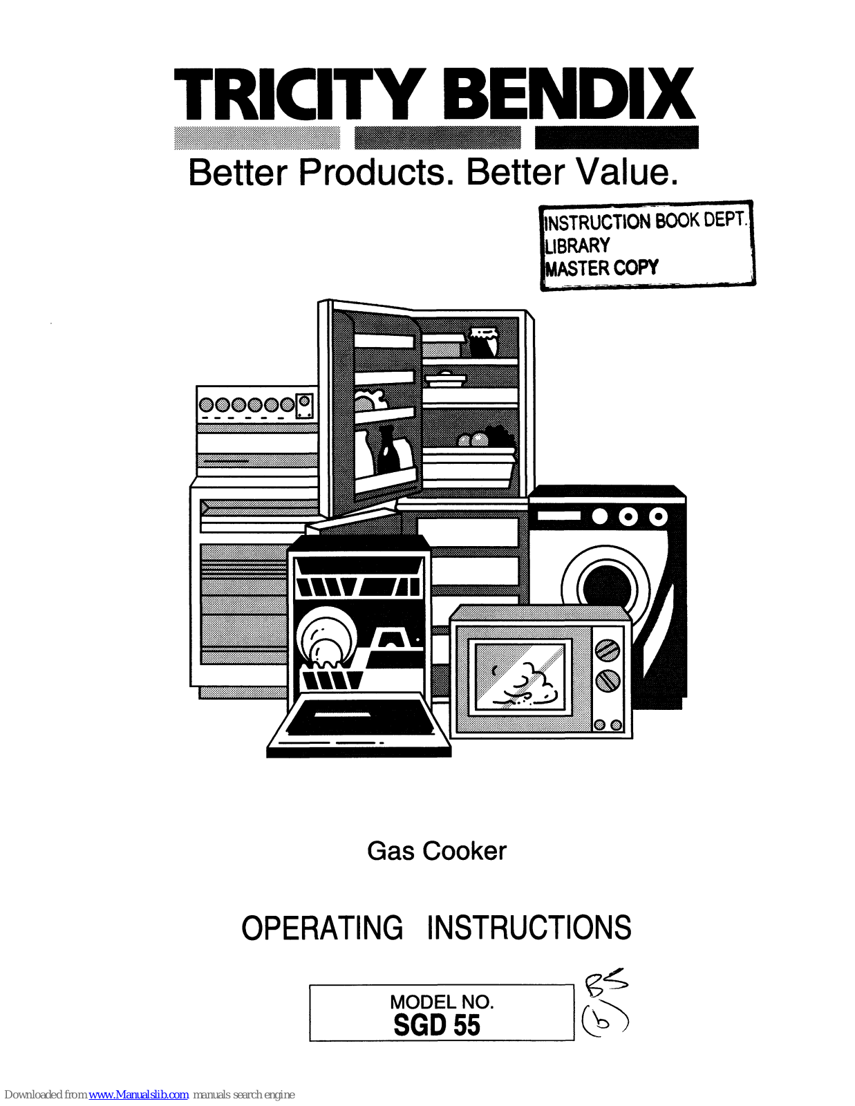 Tricity Bendix SGD 55 Operating Instructions Manual