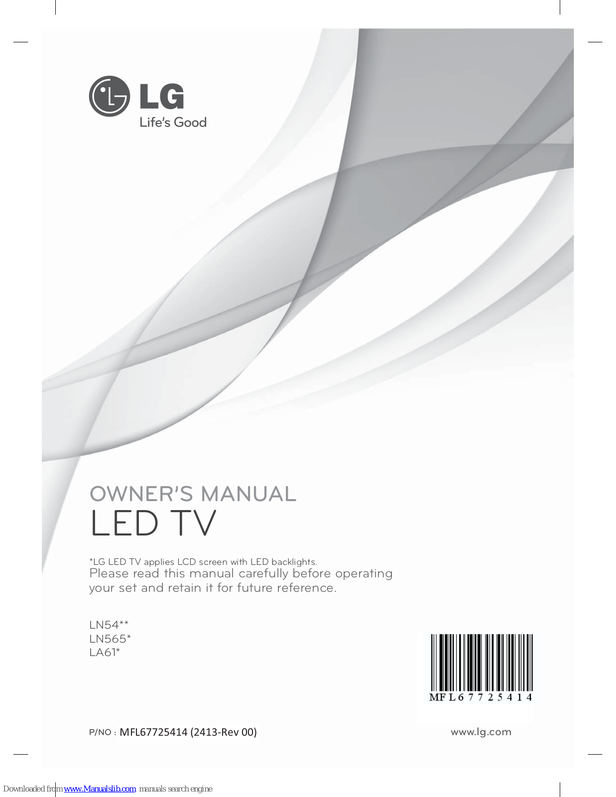 LG LA 61, LN565 series, LN54 series Owner's Manual