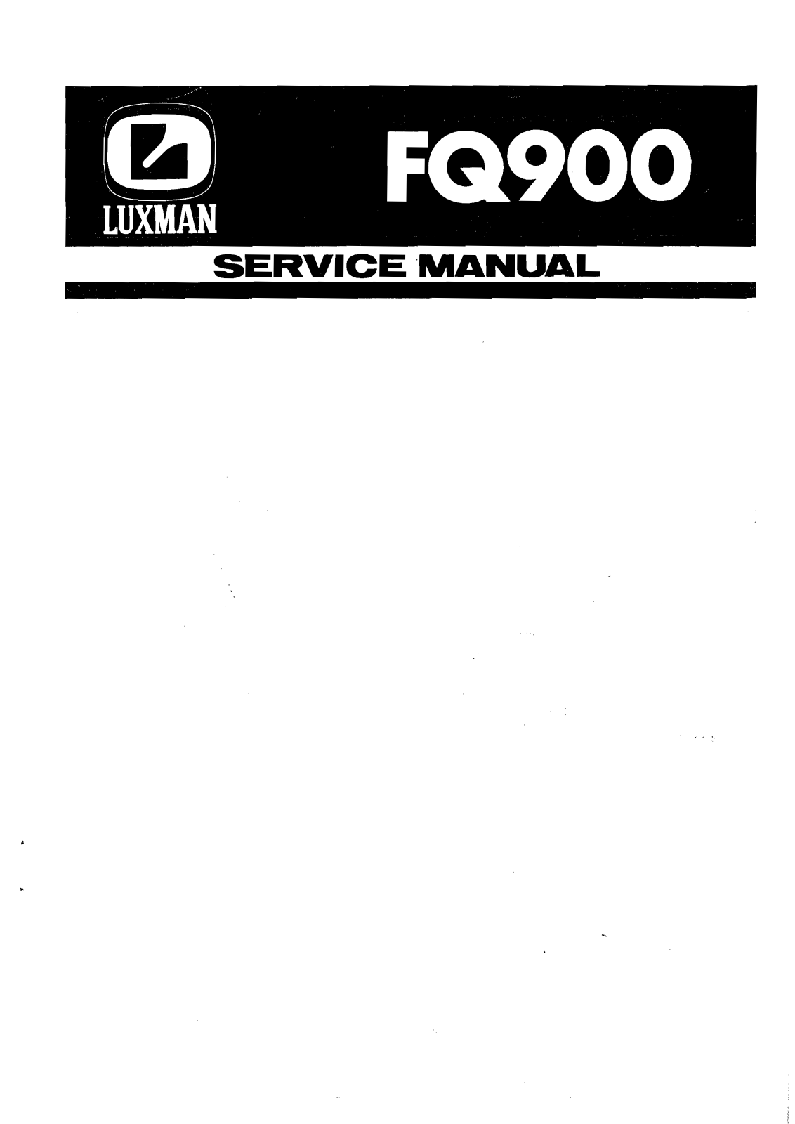 Luxman FQ-900 Service Manual