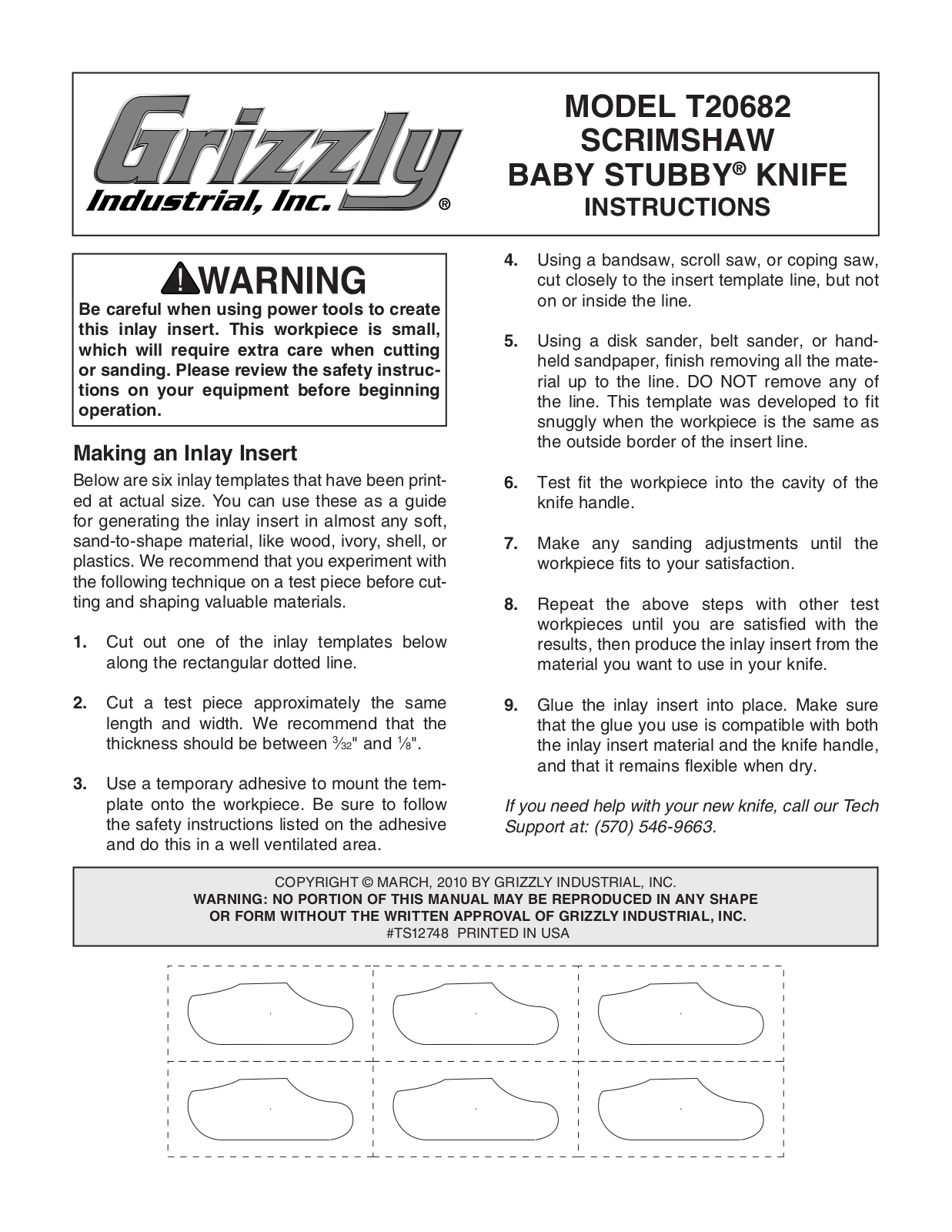 Grizzly T20682 User Manual