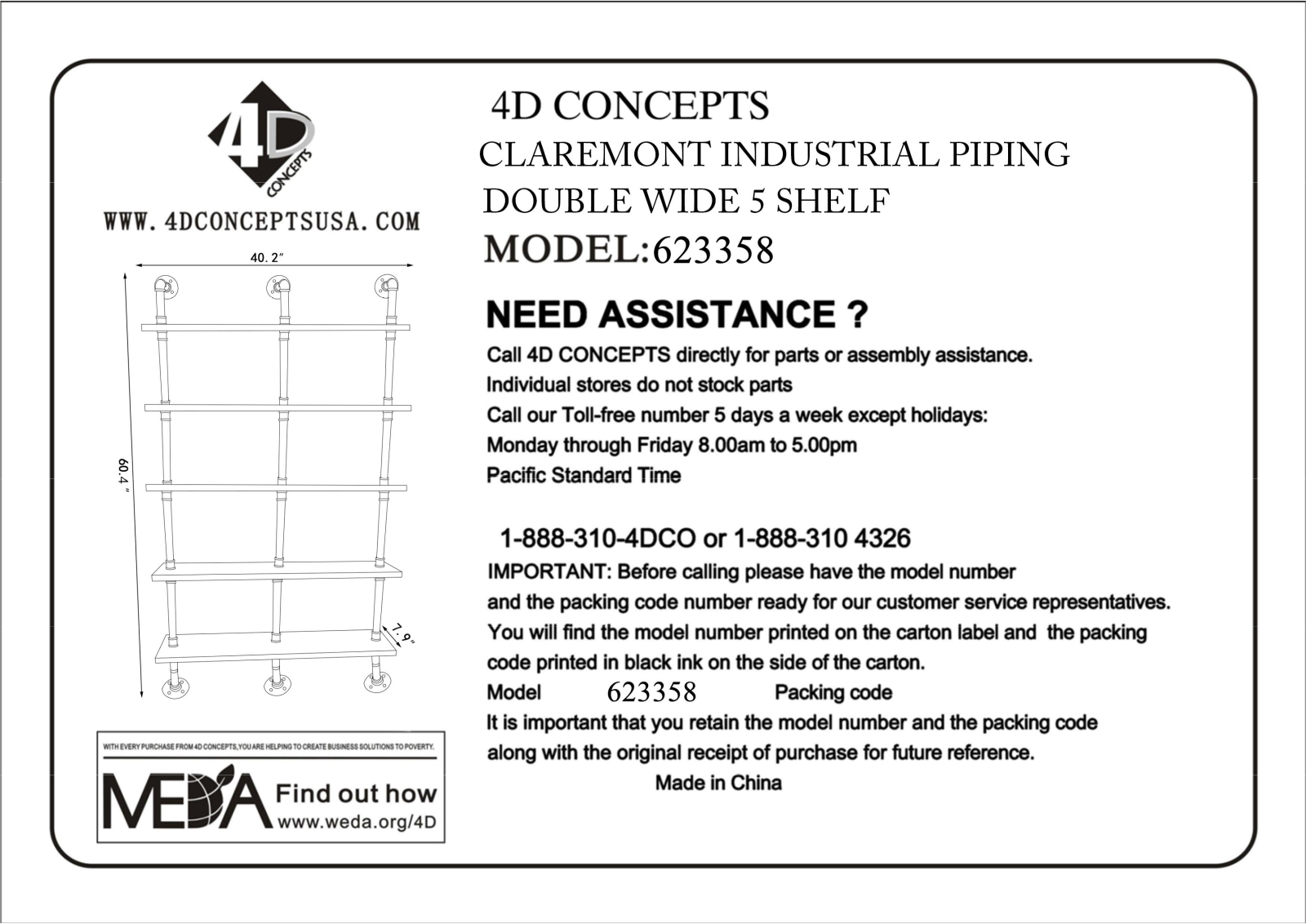4D Concepts FDC10080 w - ManualMachine.com