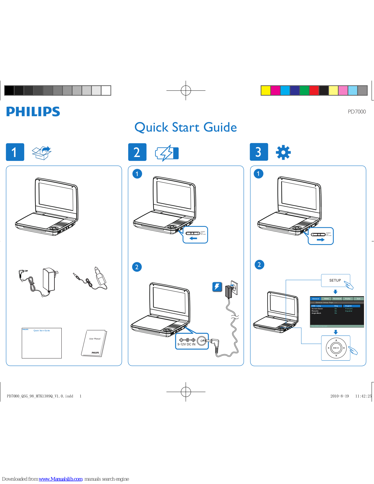 Philips PD7000B/98, PD7000 Quick Start Manual - ManualMachine.com