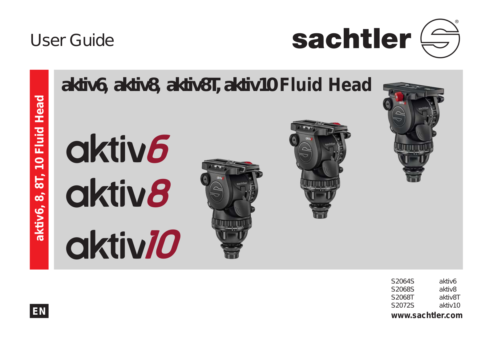 Sachtler S2064S, aktiv6, S2068S, aktiv8, S2068T User manual