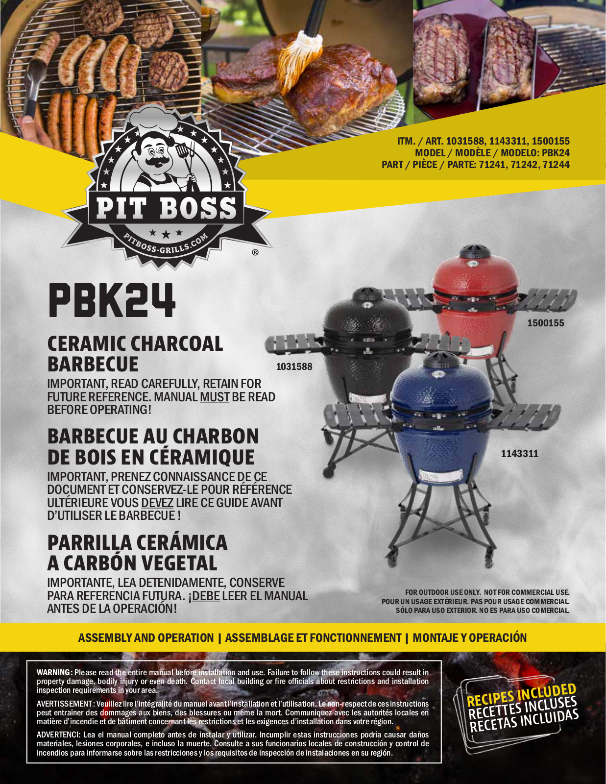 Pit boss PBK24 User Manual