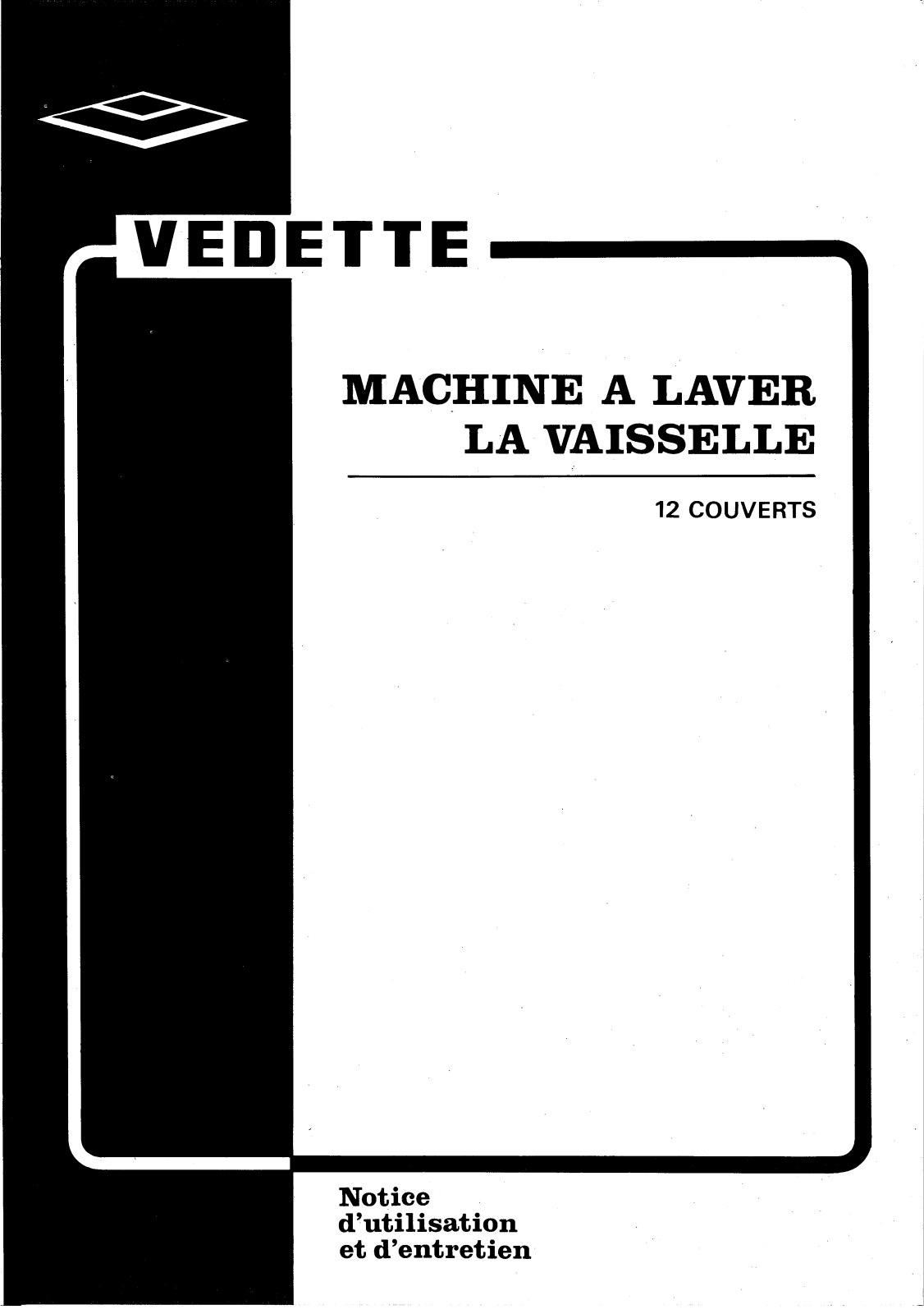 Vedette machine a laver la vaisselle User Manual