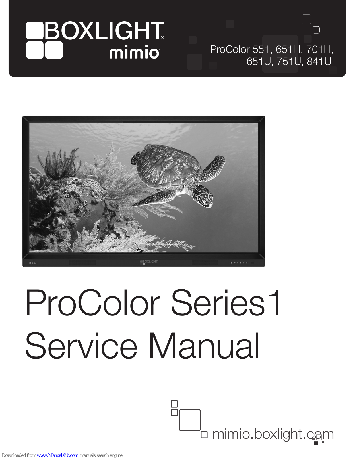 BOXLIGHT ProColor Series, ProColor 551, ProColor 651U, ProColor 751U, ProColor 651H Service Manual