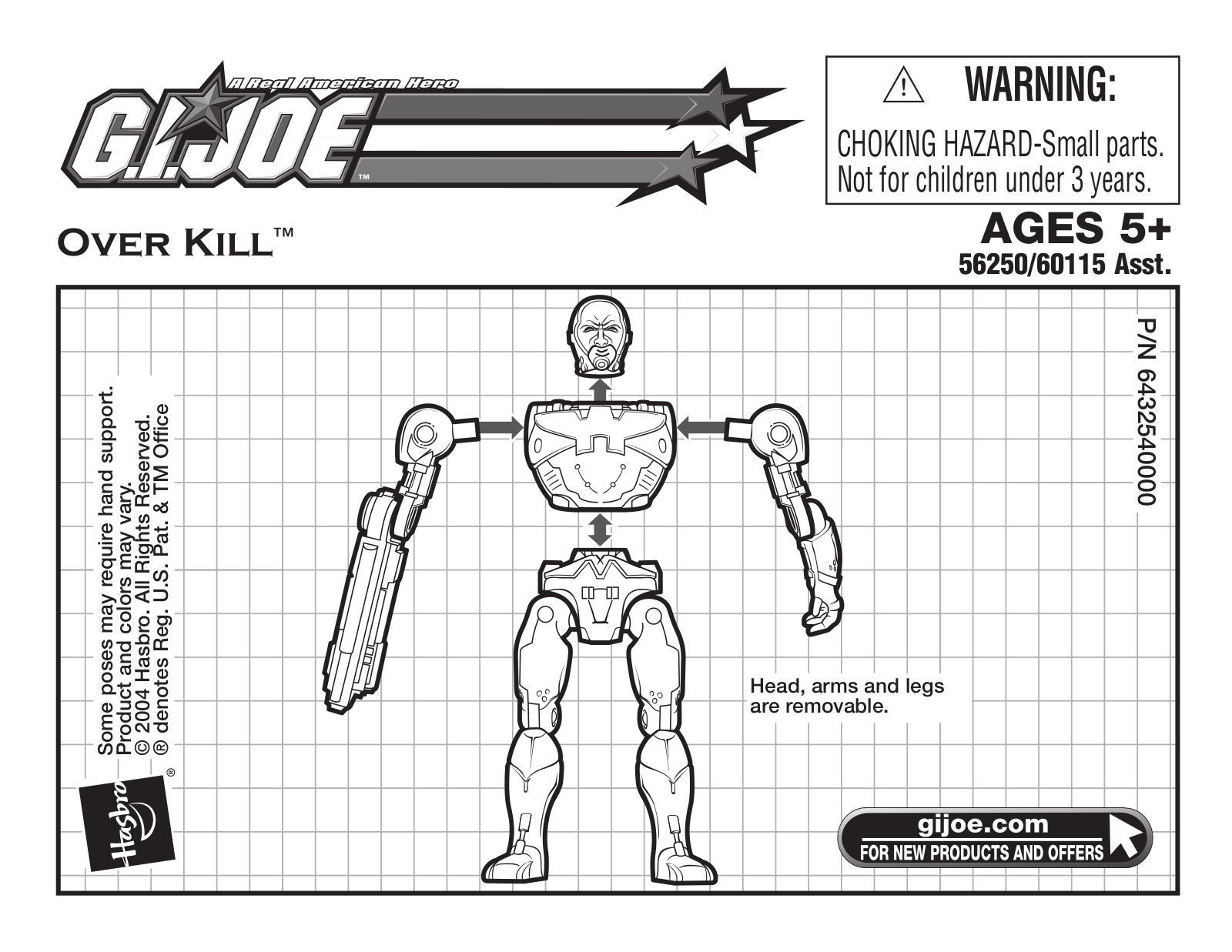 HASBRO GI Joe Overkill User Manual