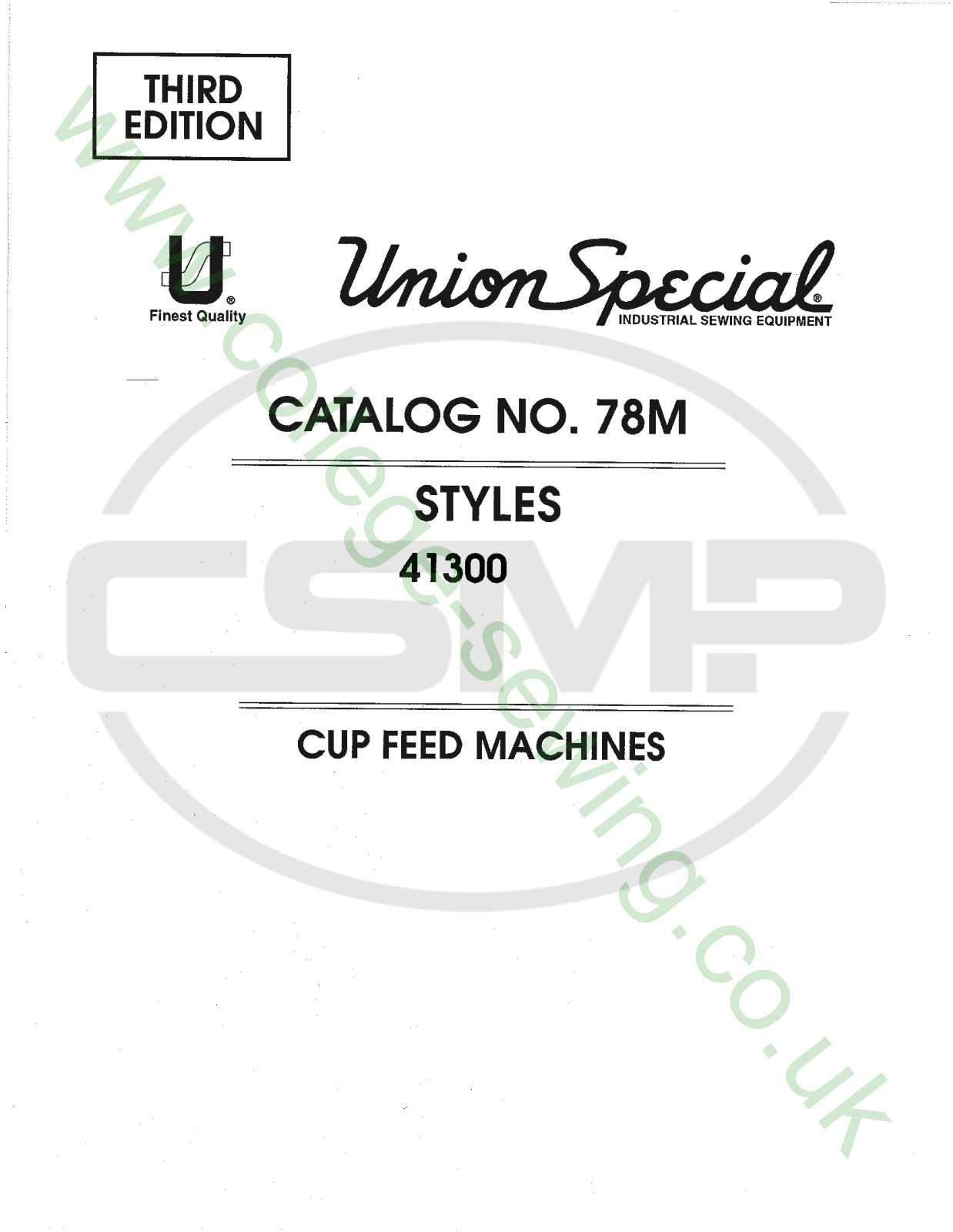 Union Special 78M Parts Book