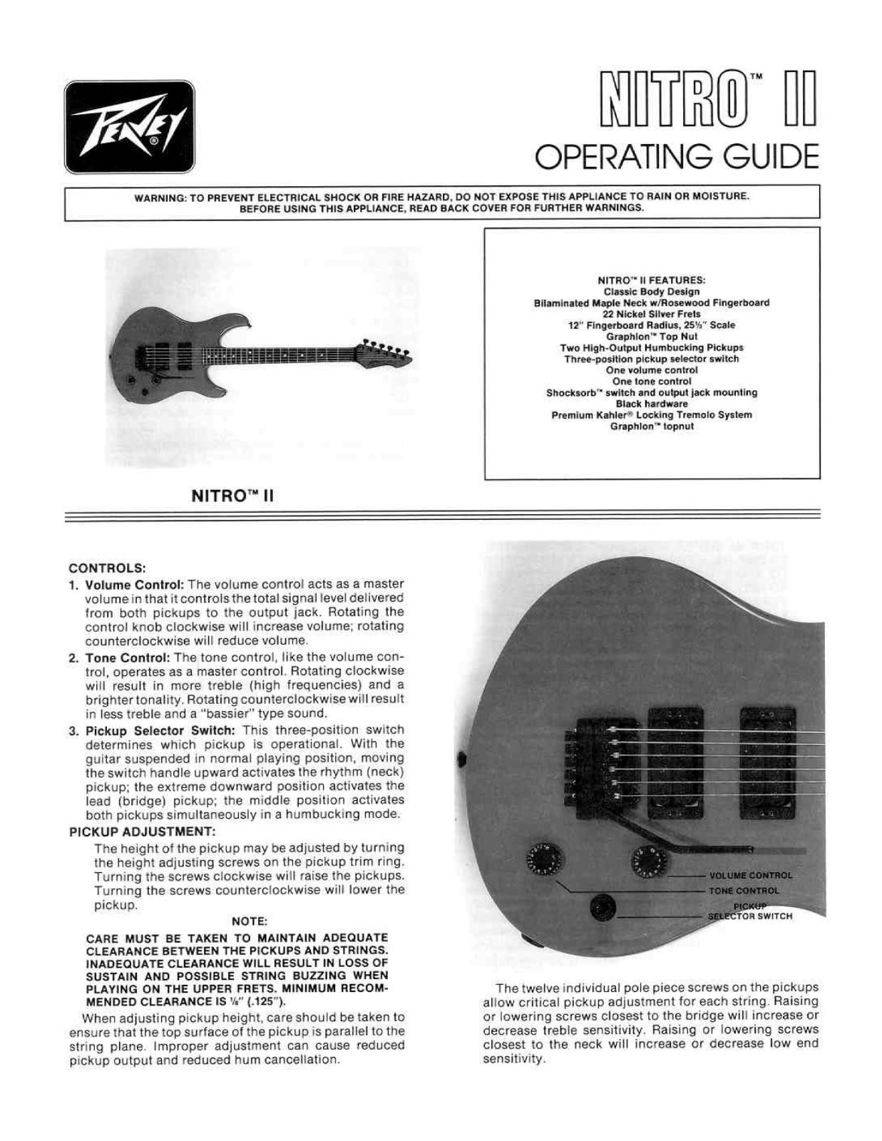 Peavey Nitro II User Manual