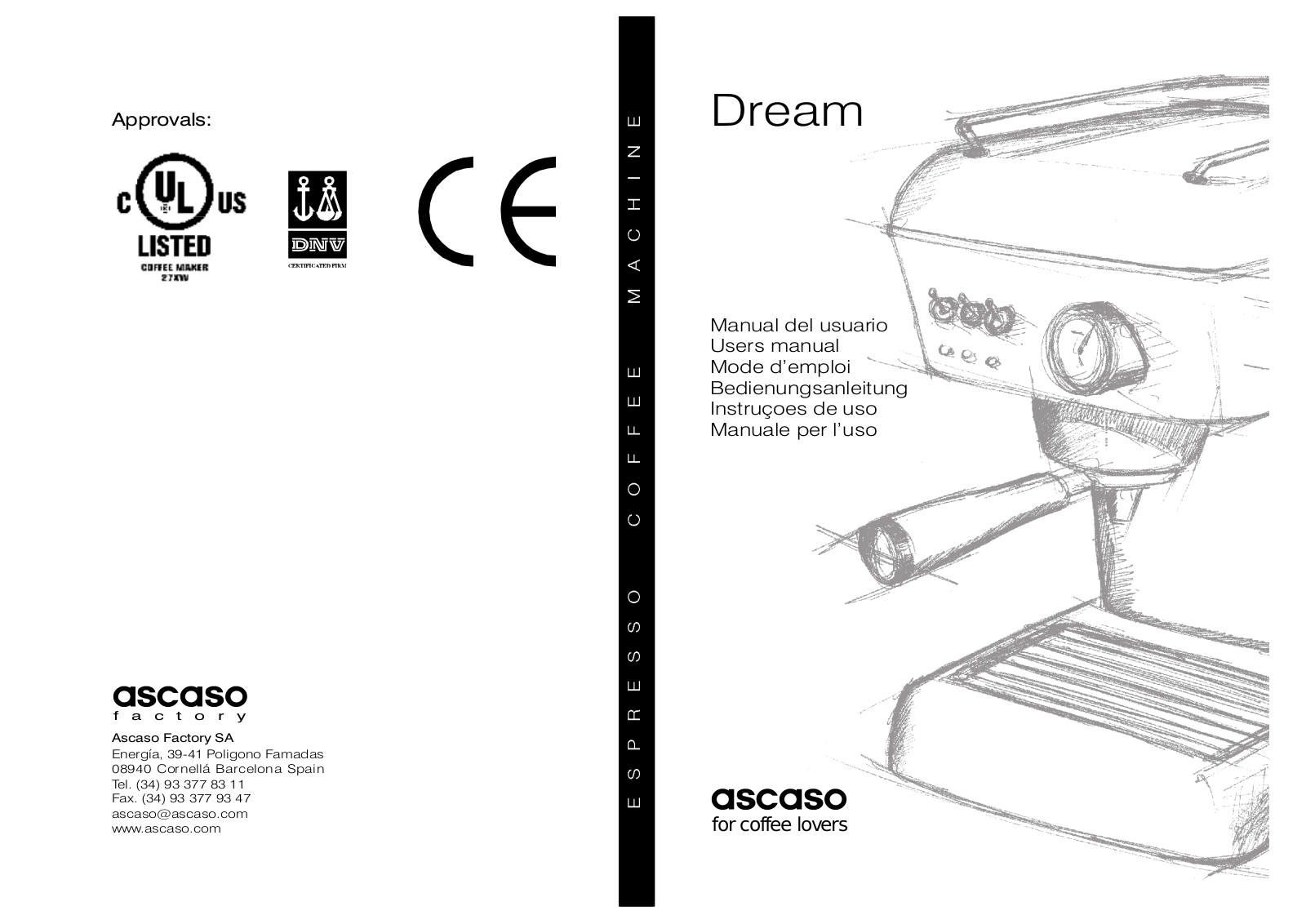 La Cafetiere Dream coffee maker User Manual