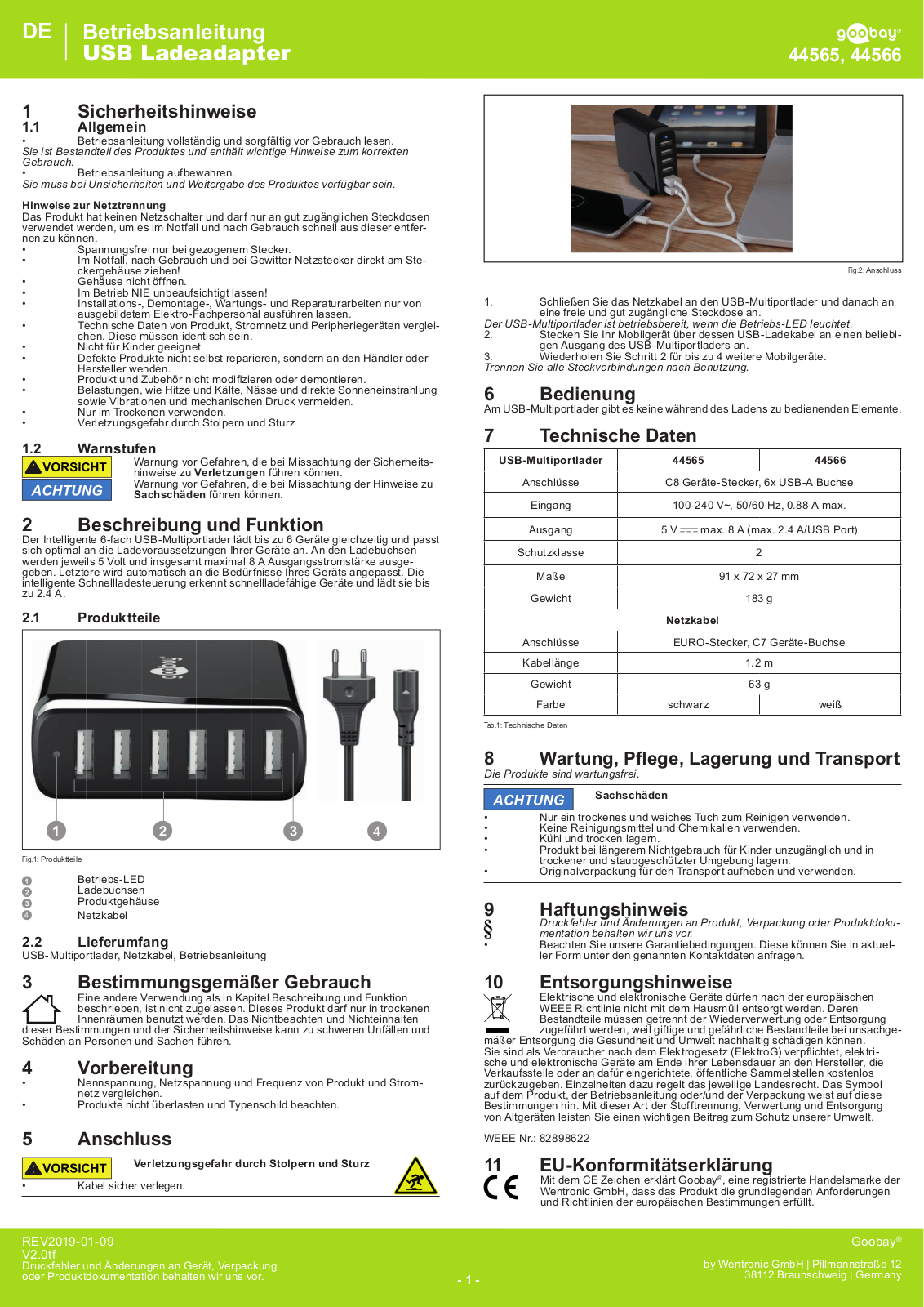 Goobay 44565, 44566 User manual