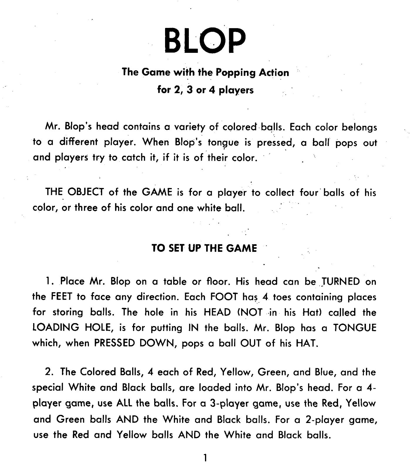 Hasbro BLOP User Manual