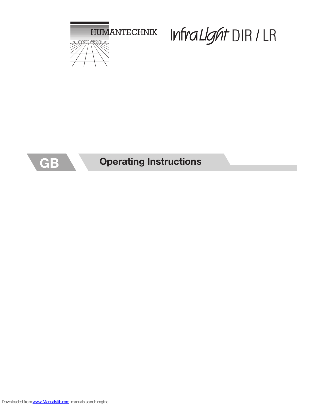 Humatechnik Infralight DIR, Infralight LR Operating Instructions Manual