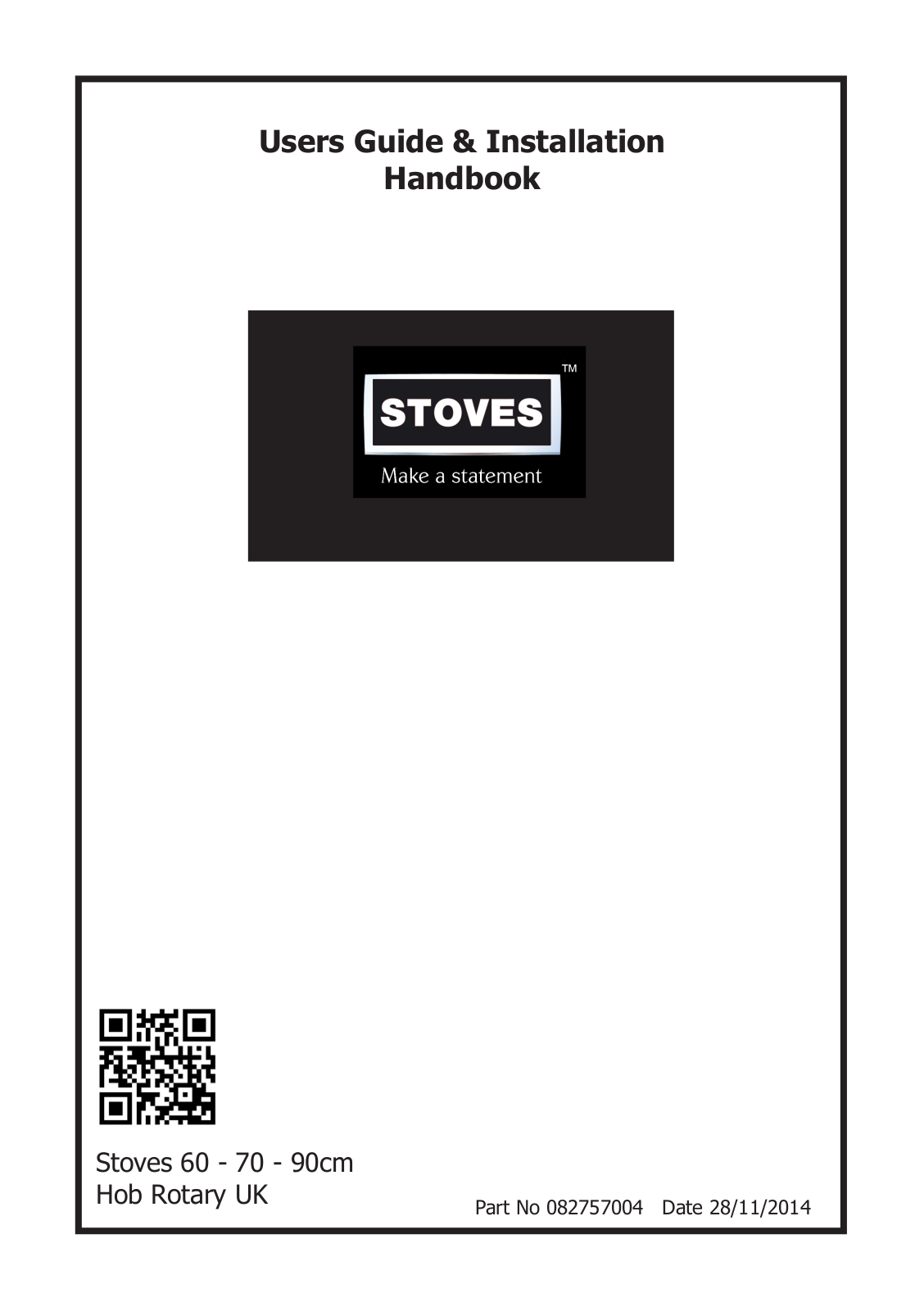 Stoves 82757004 User Manual