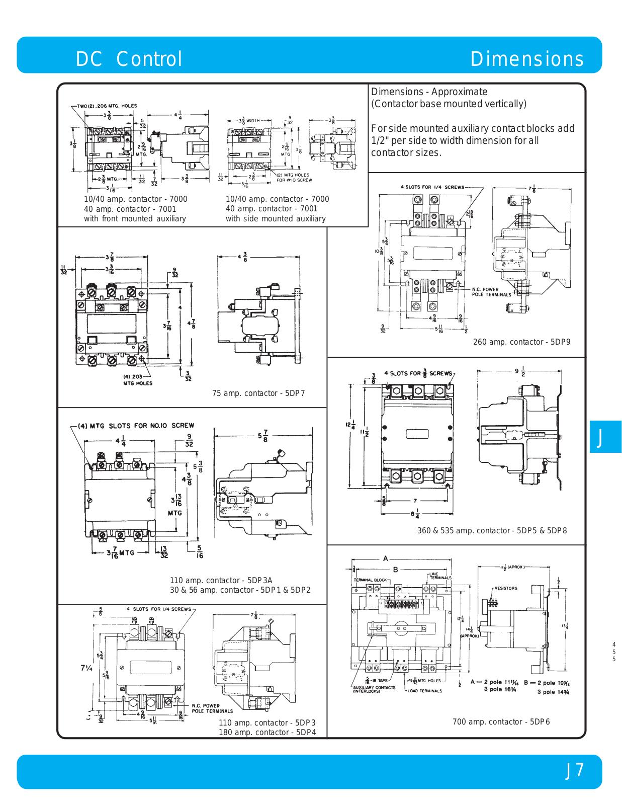 Joslyn Clark DC Control Dimensional Sheet