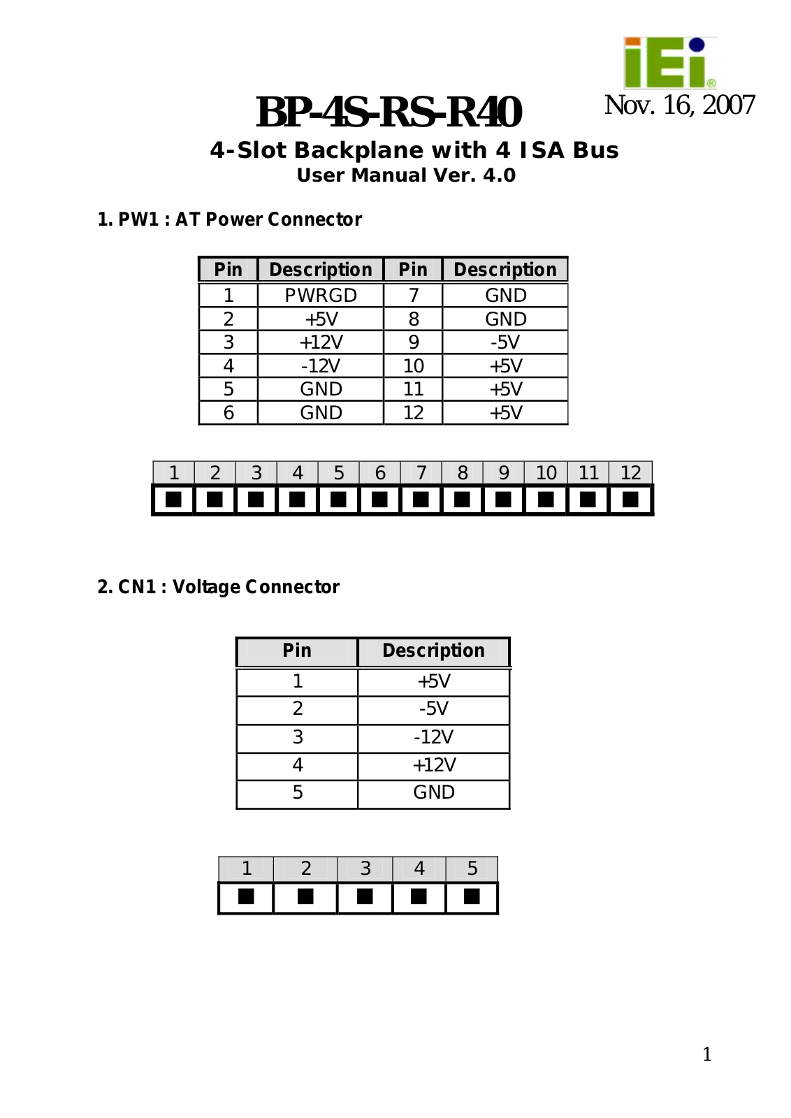 IEI Integration BP-4S-RS User Manual