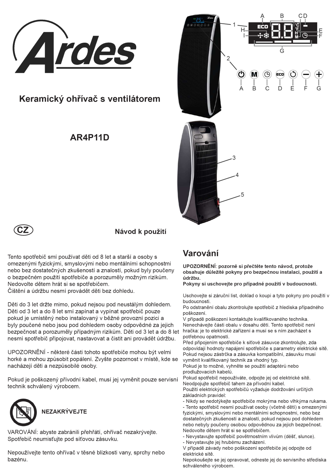 Ardes 4P11D User Manual