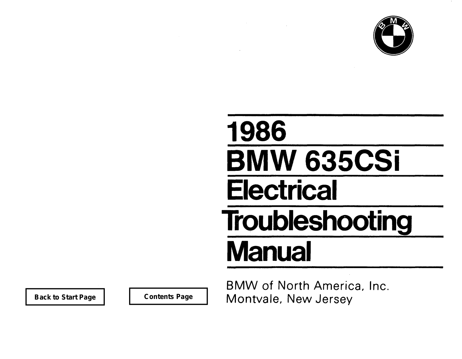 BMW 635 User Manual