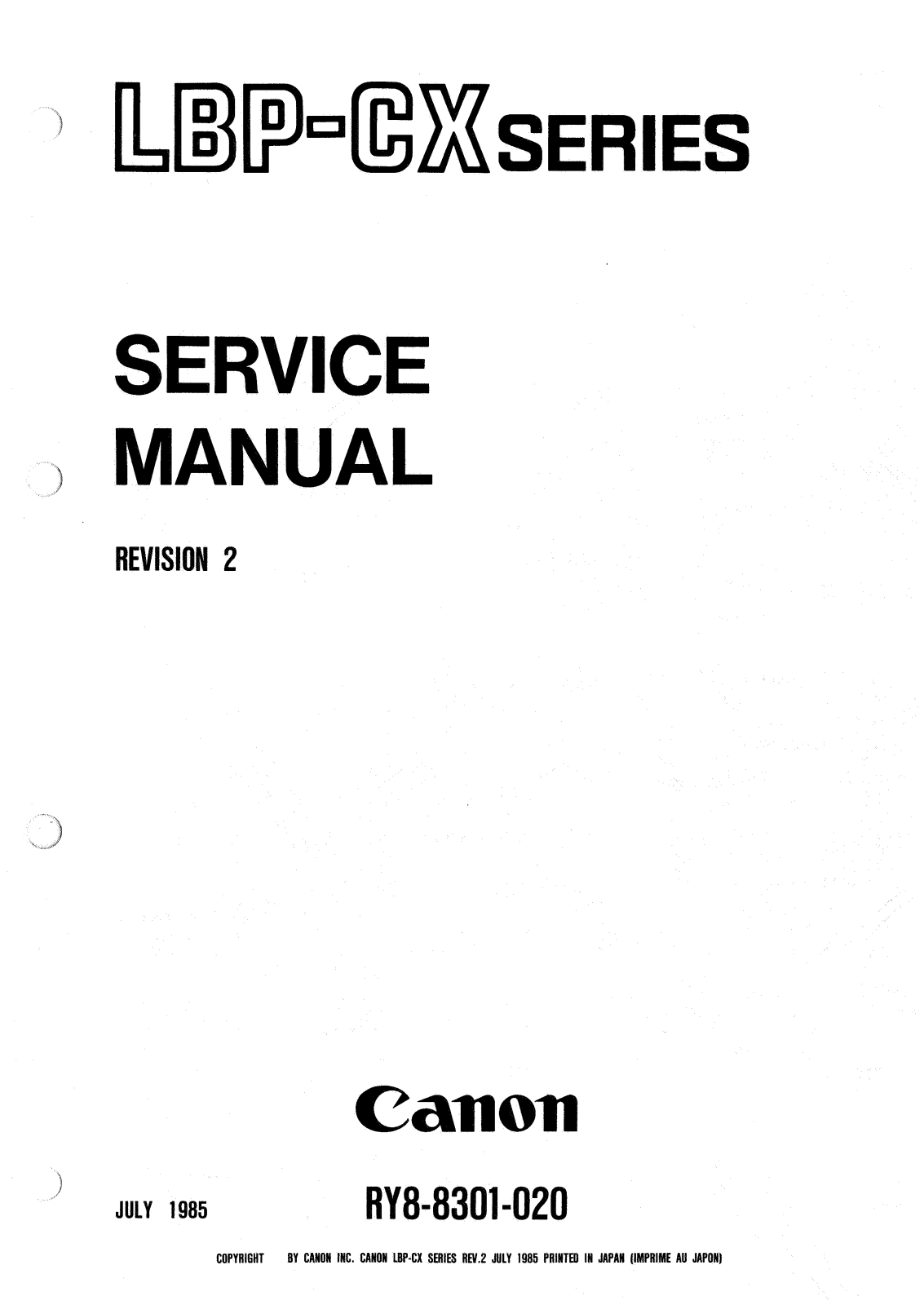 Canon LBP-CX Series Service Manual