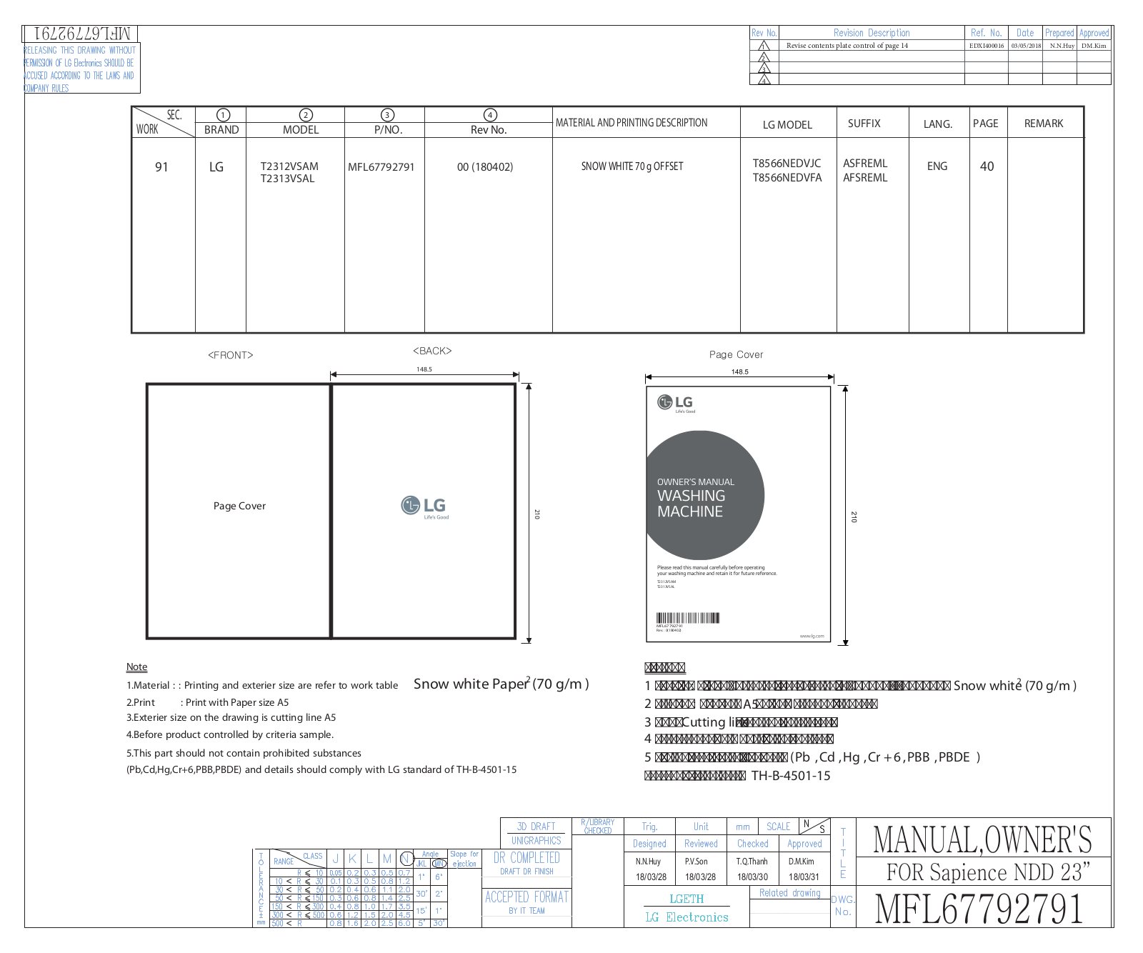 LG T2313VSAL Owner’s Manual