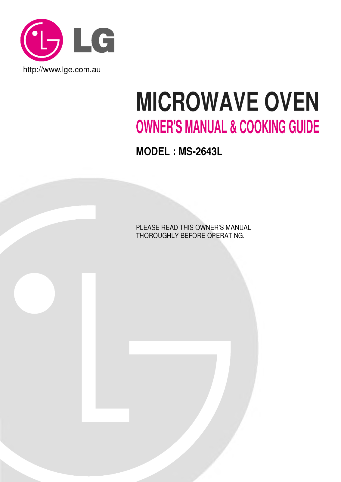 LG MS-2643L User Manual