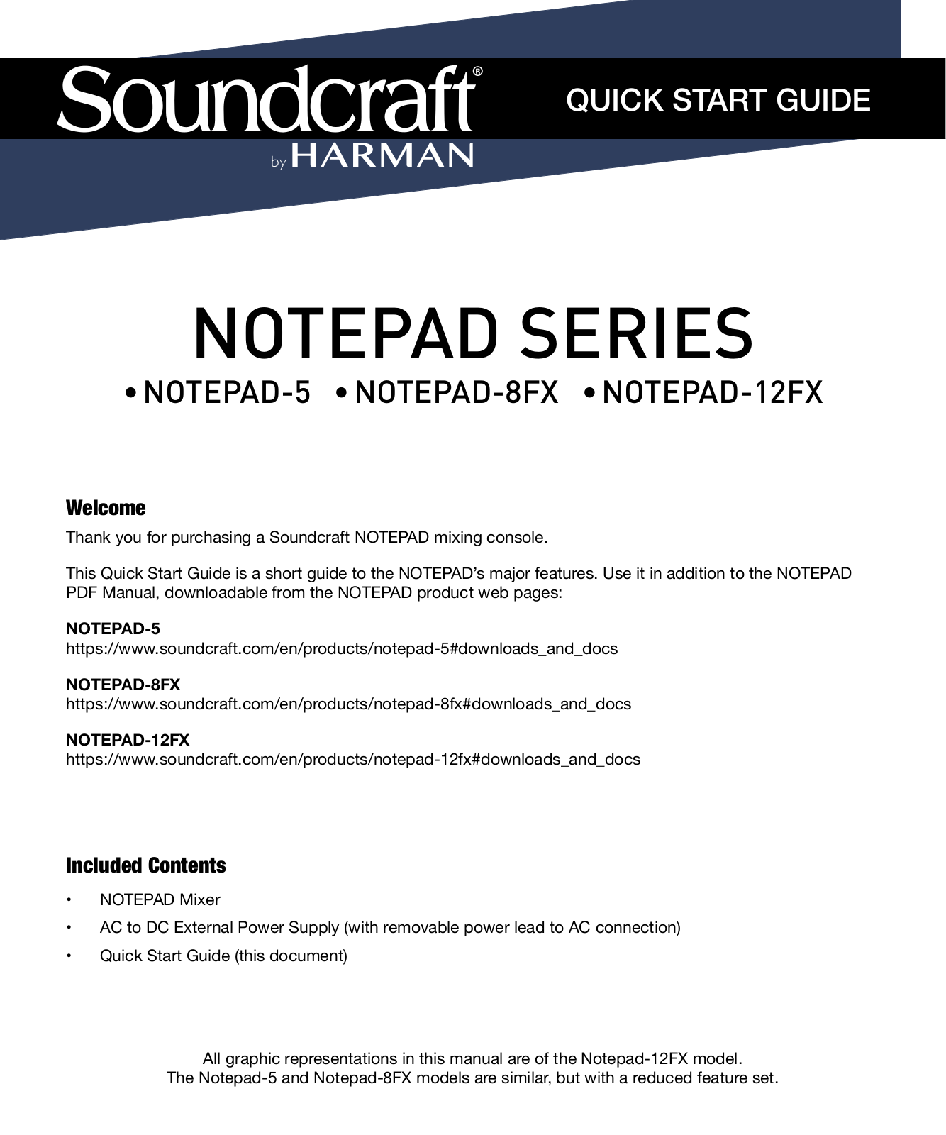 Soundcraft Notepad-5 Quick Start Guide