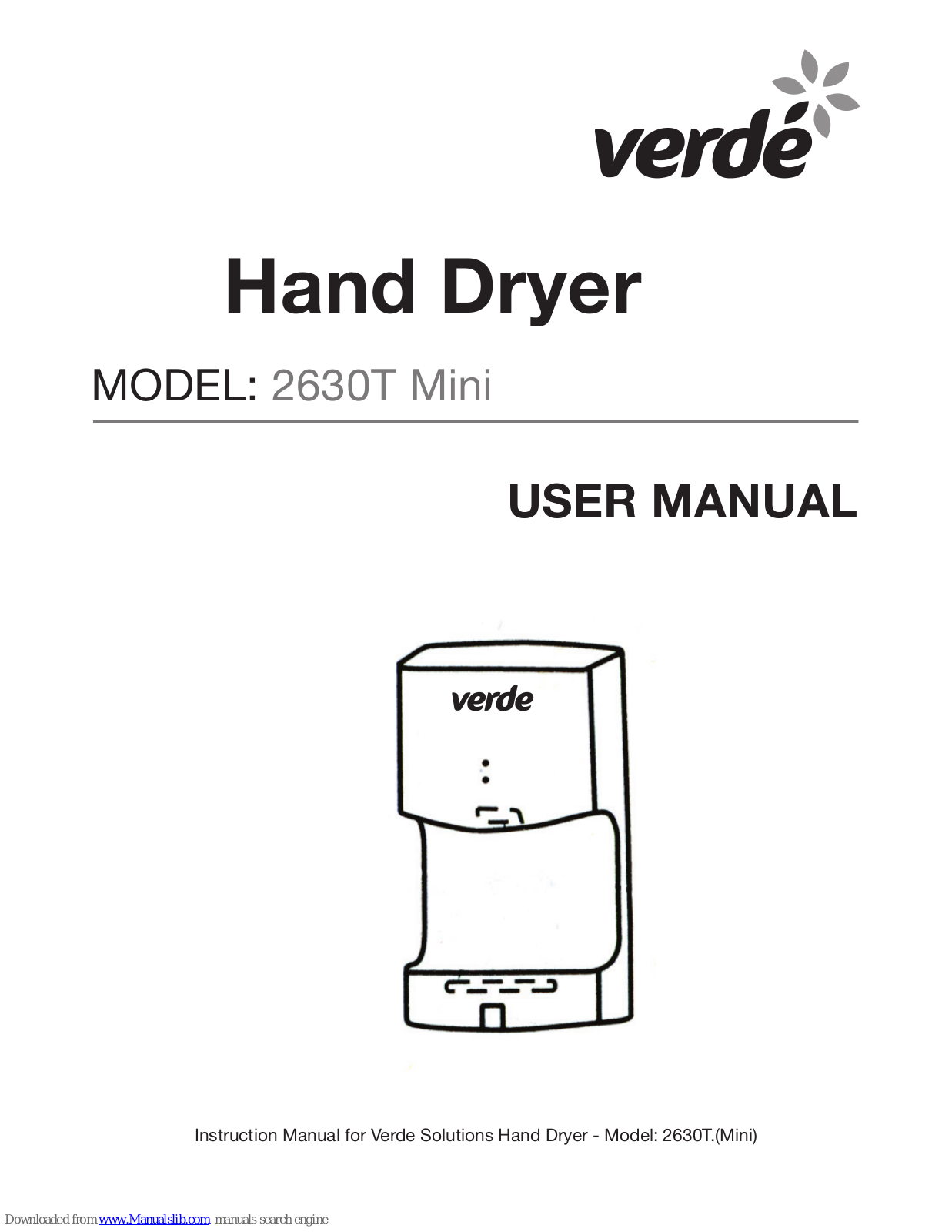 Verde 2630T Mini User Manual