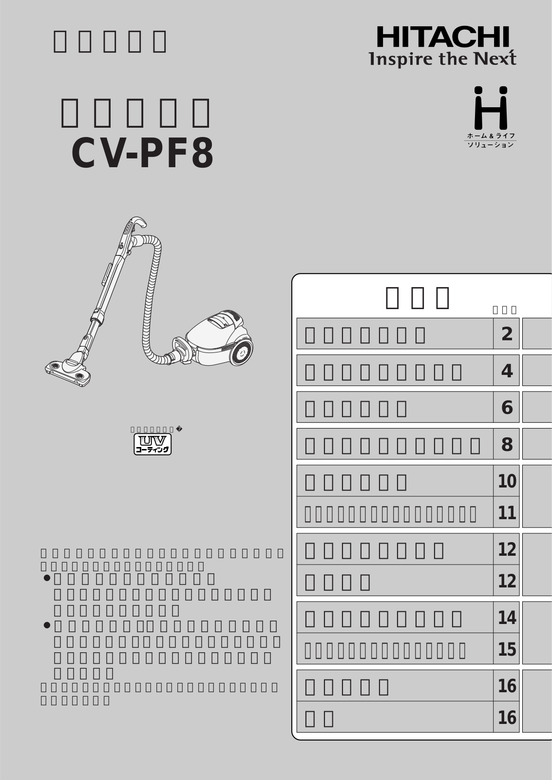 HITACHI CV-PF8 User guide