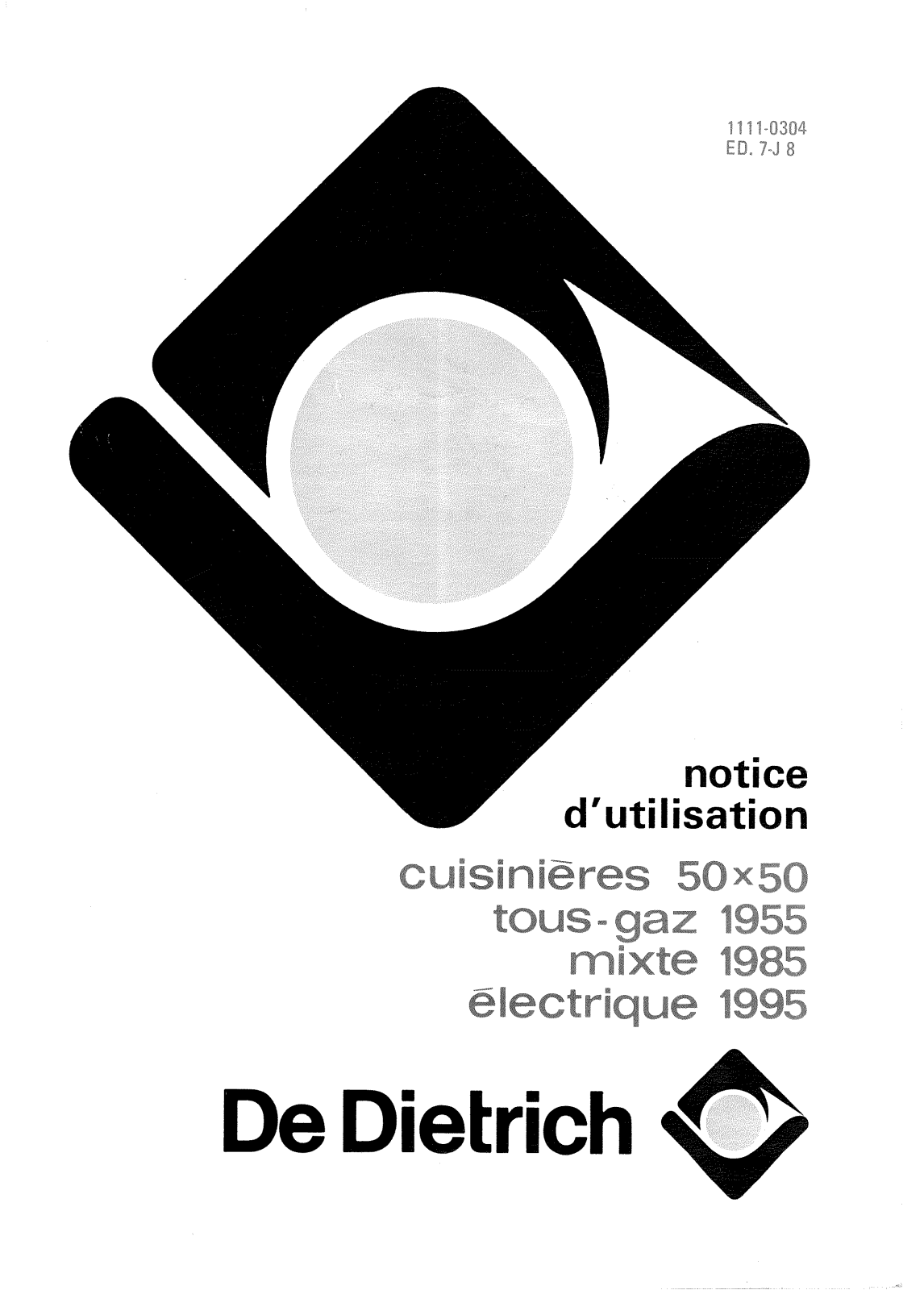 De dietrich 1955, 1985, 1995 User Manual