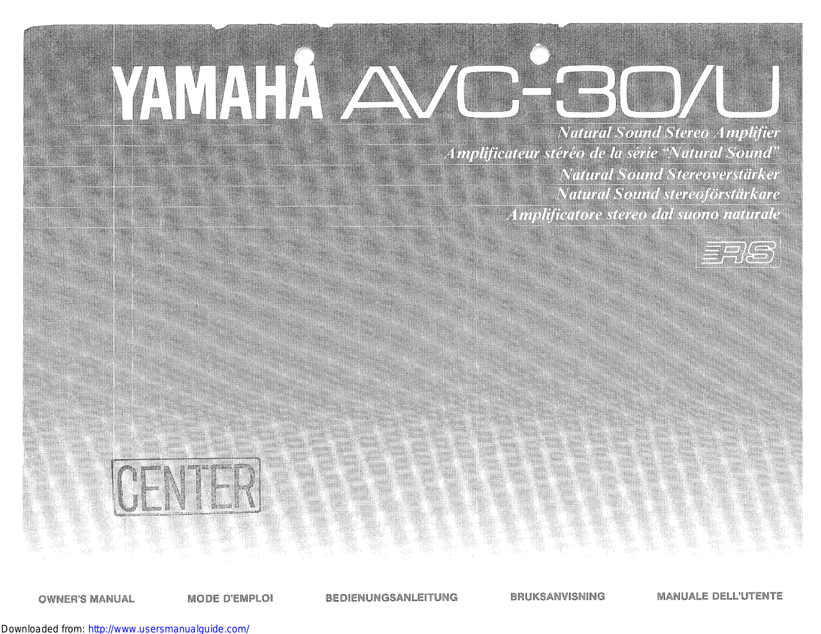 Yamaha Audio AVC-30U User Manual