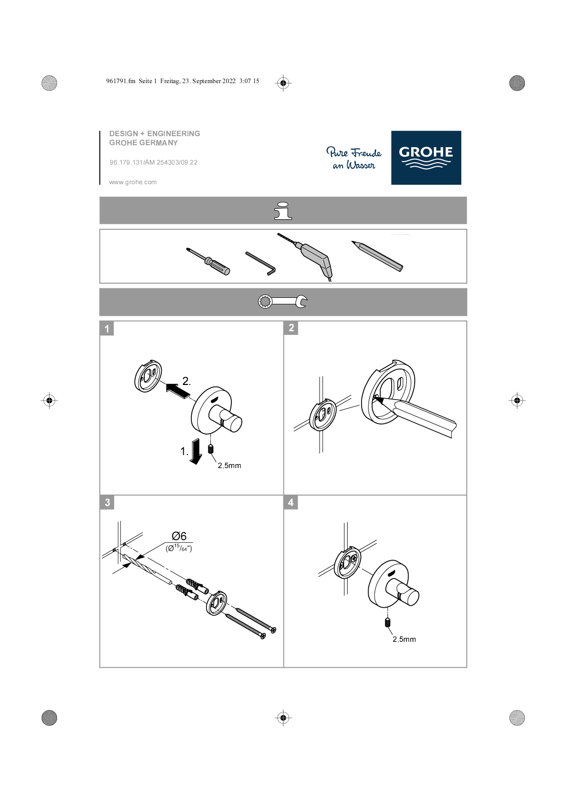 GROHE 40846001, 40775001, 40407001 User guide - ManualMachine.com