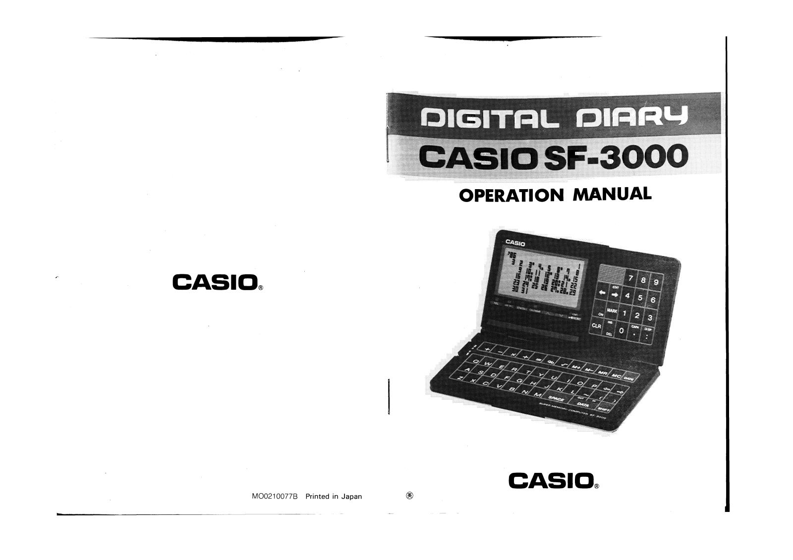 CASIO SF-3000 User Manual