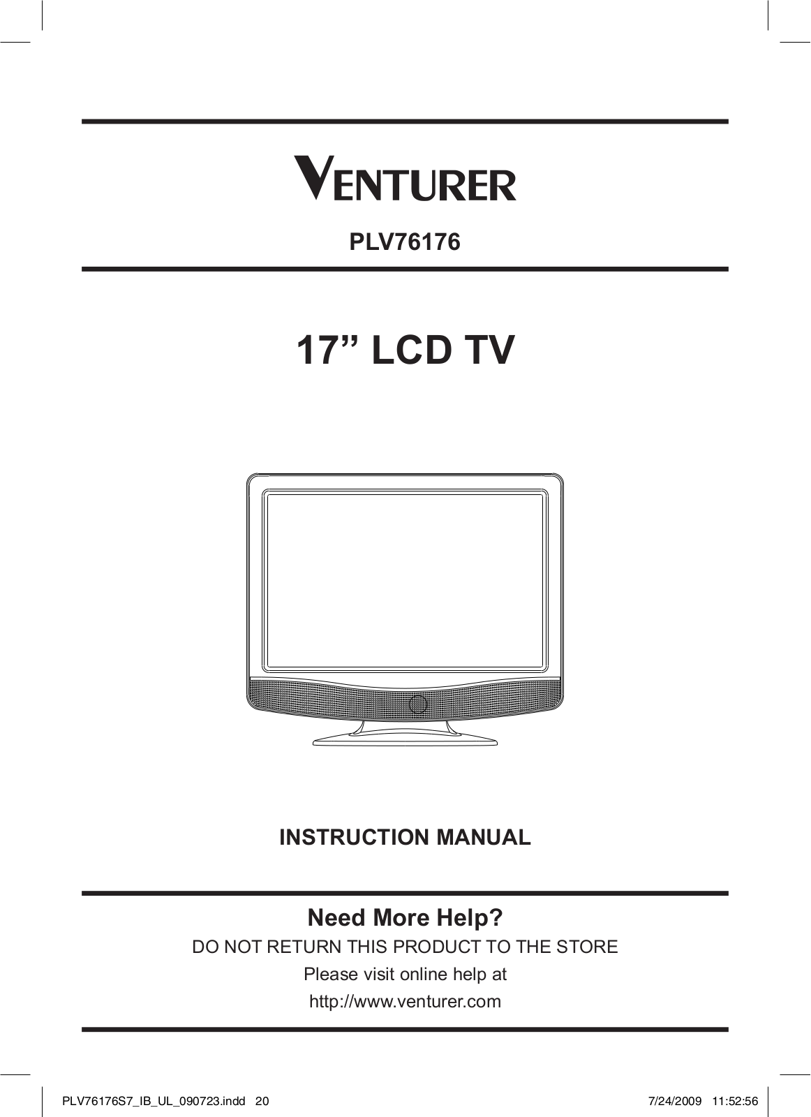 Venturer PLV76176 User Manual